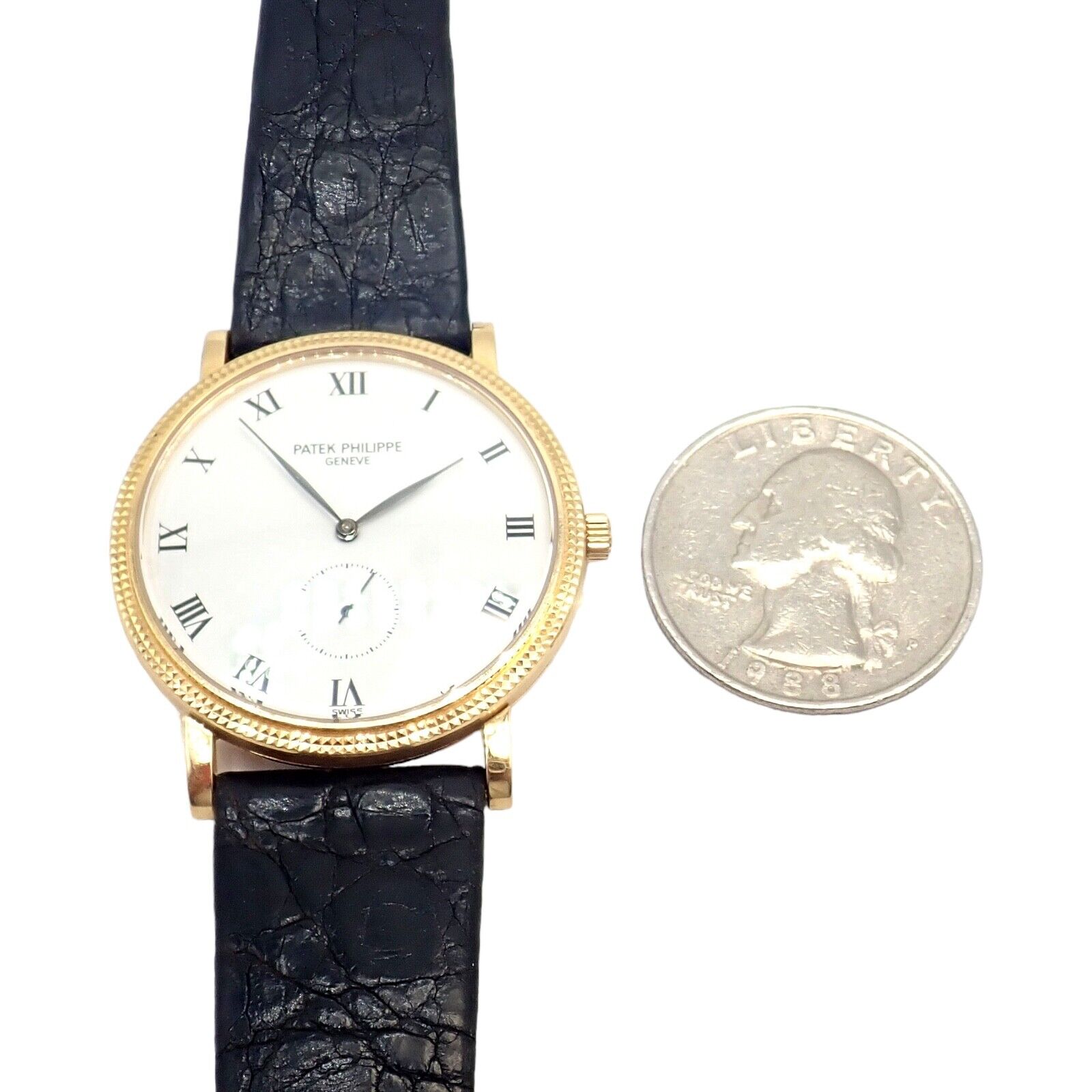 Patek Philippe Jewelry & Watches:Watches, Parts & Accessories:Watches:Wristwatches Patek Philippe 18k Yellow Gold Calatrava Manual Wind Roman Dial Watch