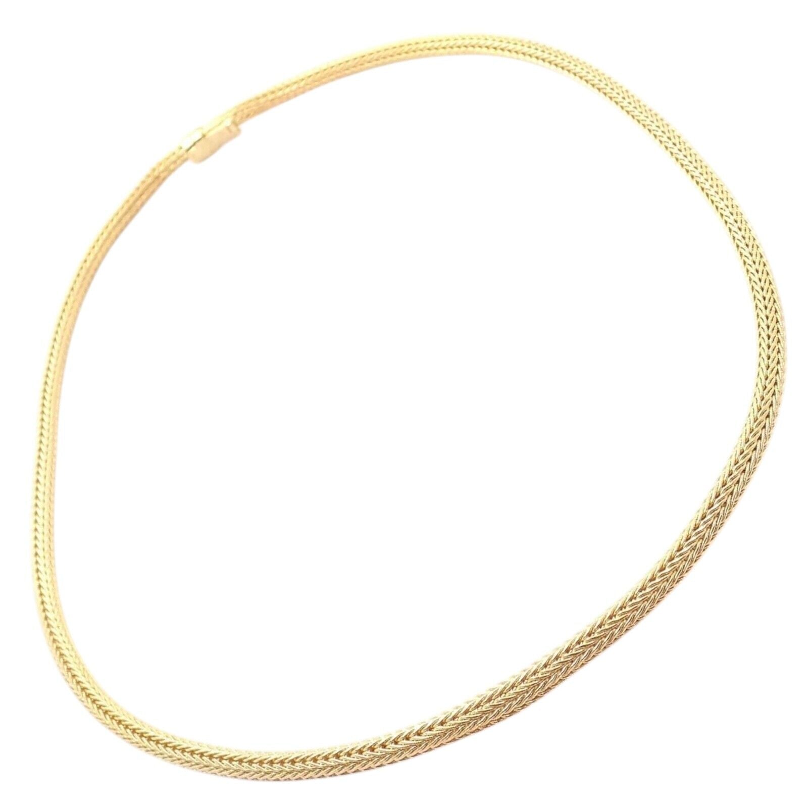 Authentic! Vintage Tiffany & Co 18k Yellow Gold Foxtail Link Chain Necklace | Fortrove