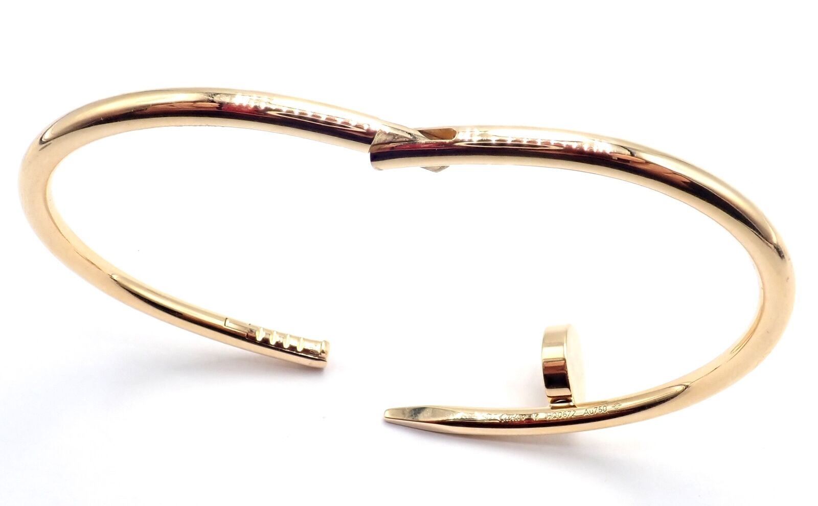 Cartier Juste un Clou Nail 18k Yellow Gold Bangle Bracelet Size 17 Paper | Fortrove