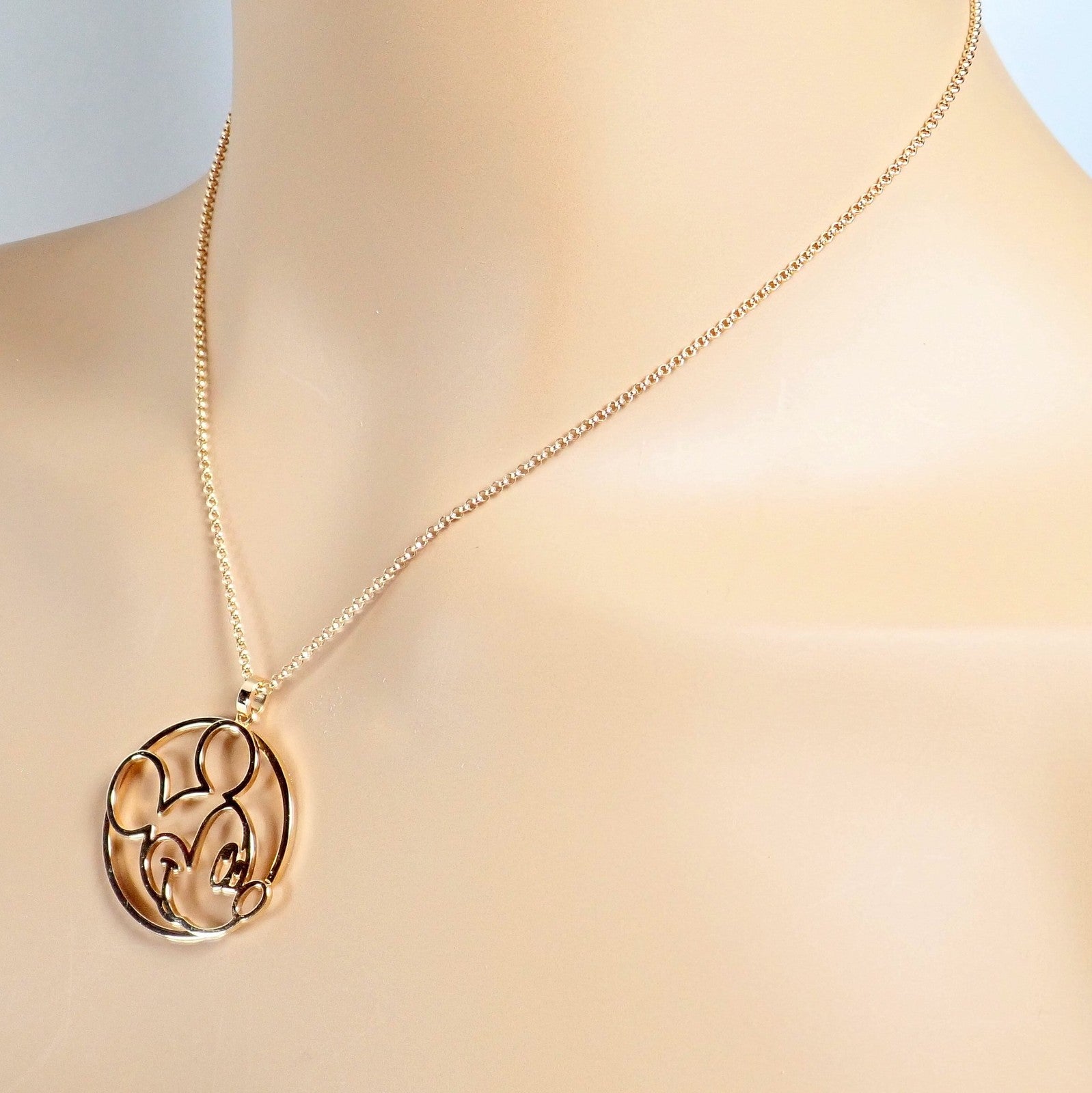 Rare! Chopard Disney World 18k Rose Gold Mickey Mouse Necklace | Fortrove