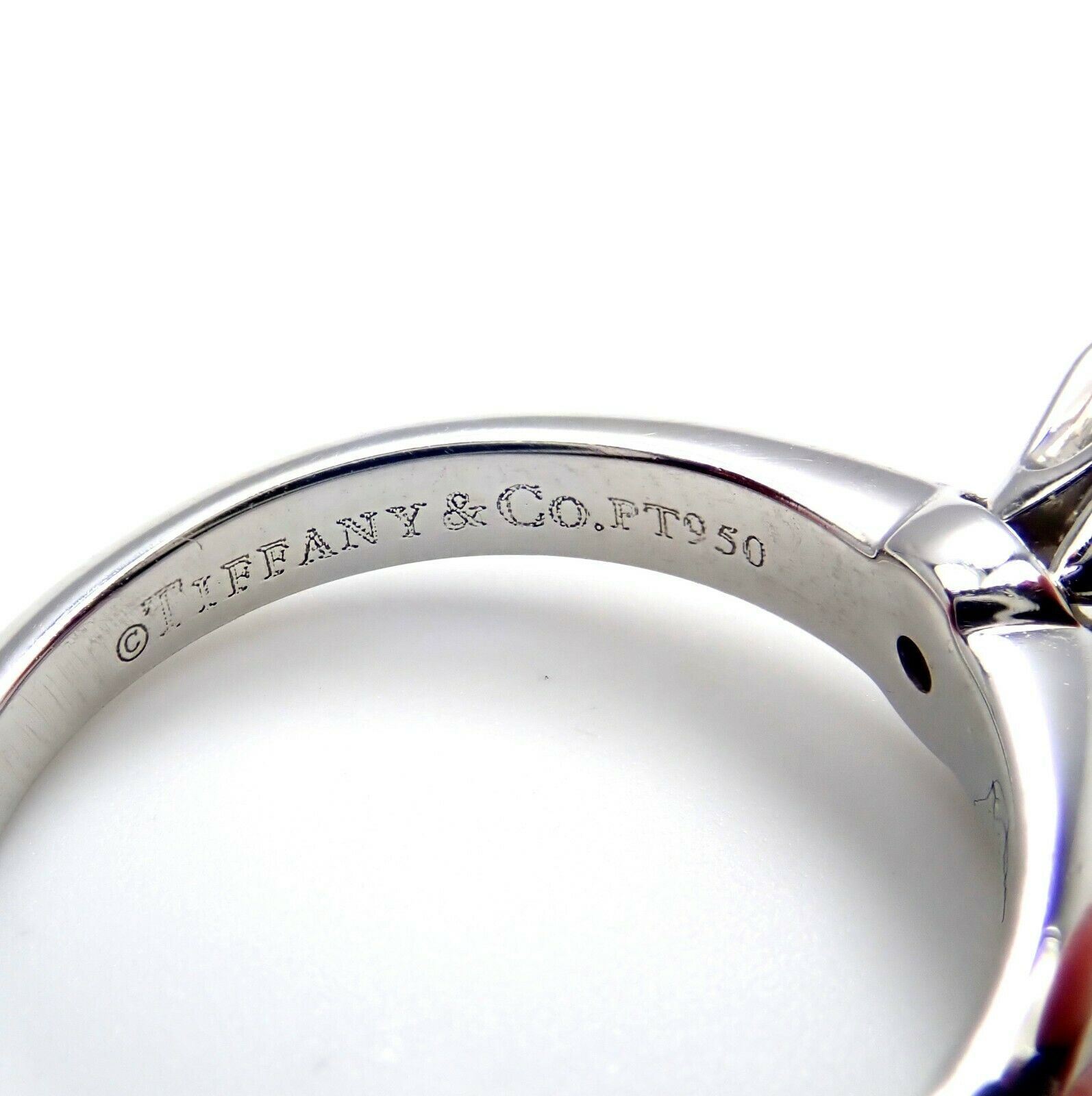 Tiffany & Co. Jewelry & Watches:Vintage & Antique Jewelry:Rings Authentic! Tiffany & Co. Platinum 1.13ct Diamond H VS1 XXX Engagement Ring Cert