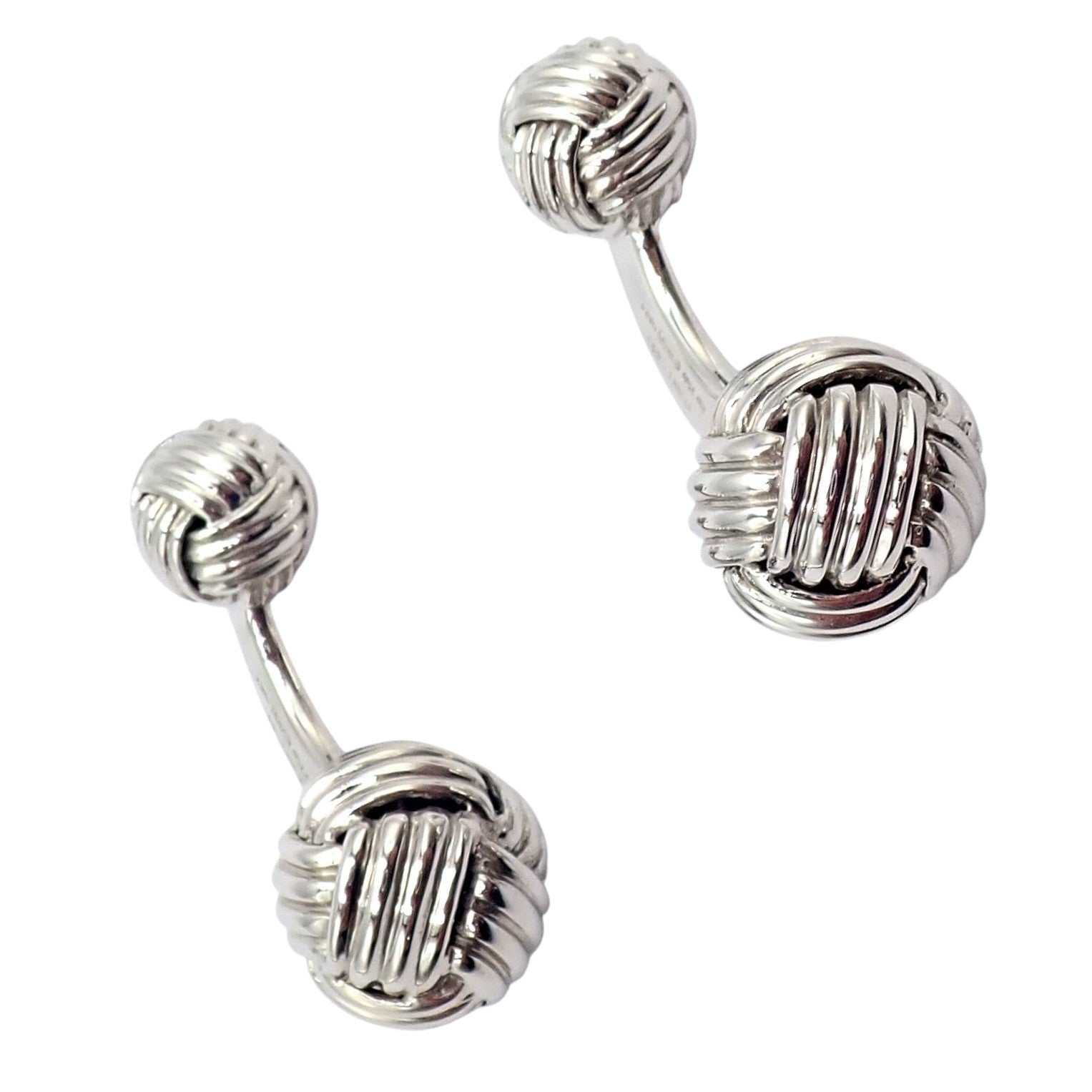 Authentic Tom Ford 18k White Gold Signature Classic Rope Knot