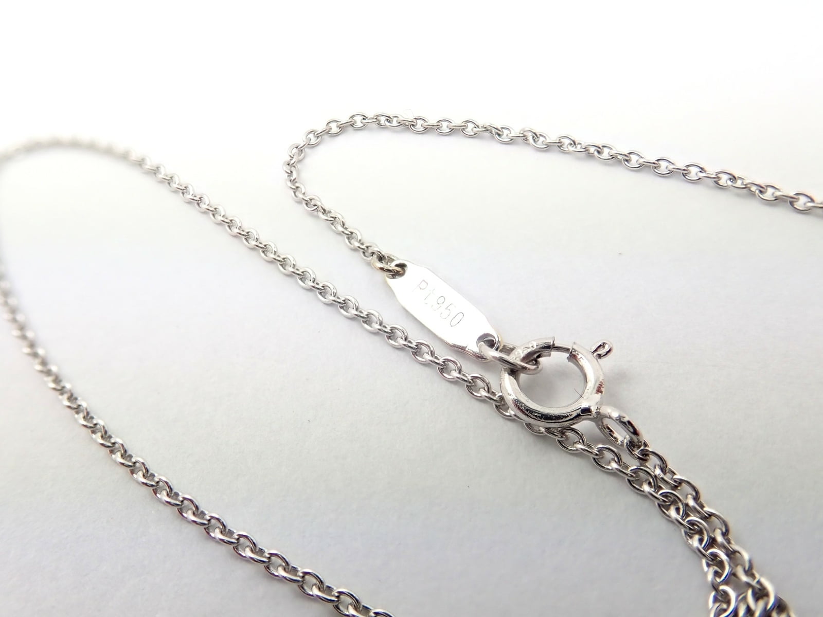 Tiffany & Co. Jewelry & Watches:Fine Jewelry:Necklaces & Pendants Authentic! Tiffany & Co Platinum Diamond Heart Double Metro Pendant Necklace