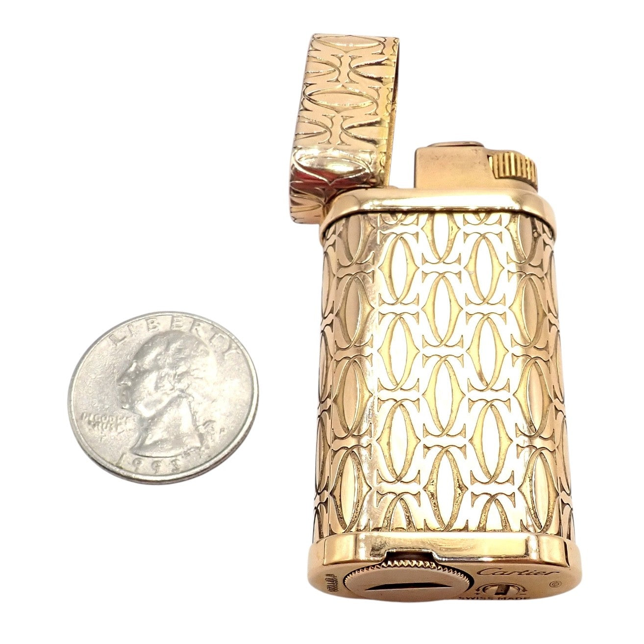Vintage Cartier Pasha Rose Gold Tone Lighter | Fortrove