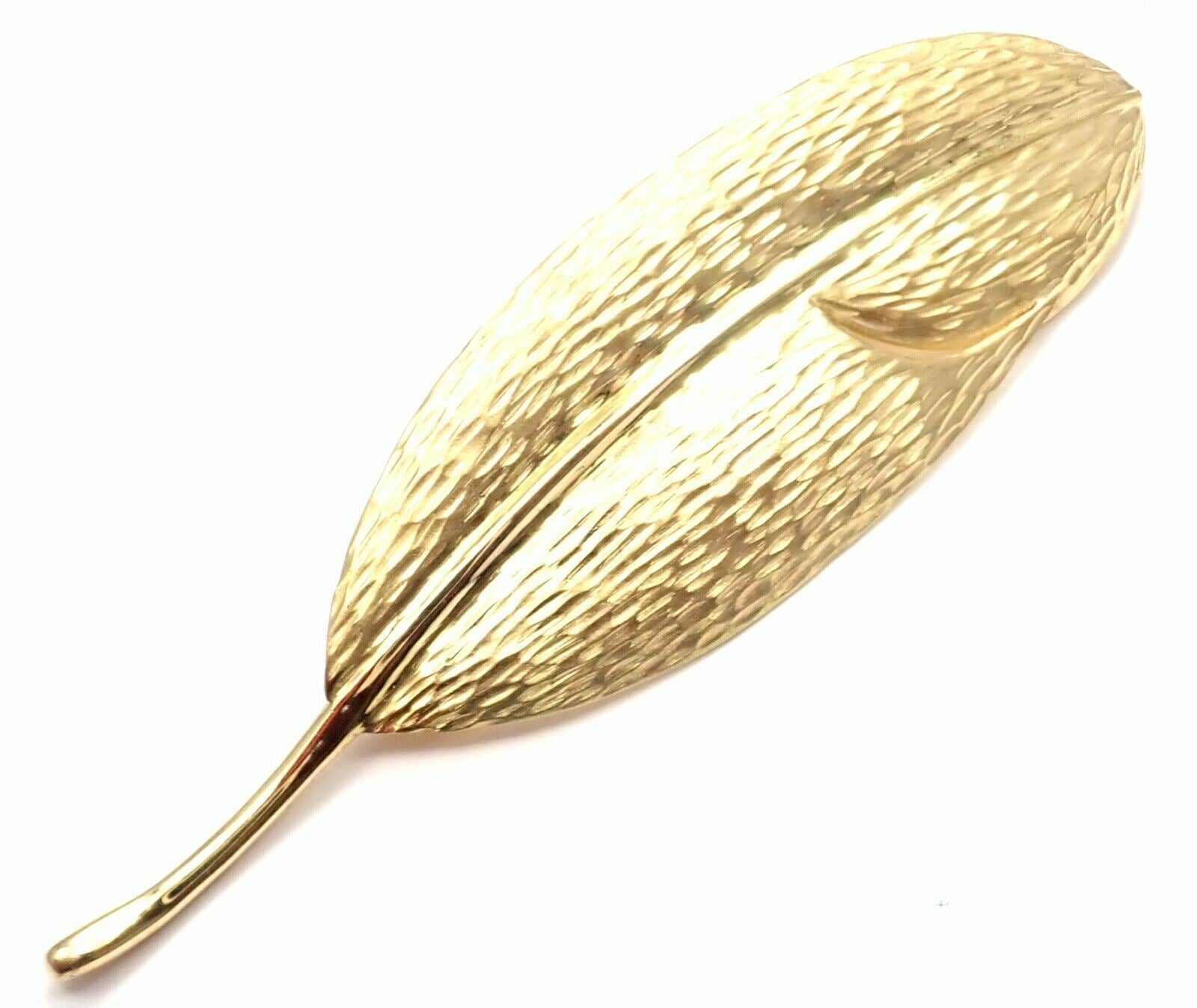 Angela Cummings for Tiffany & Co. Jewelry & Watches:Fine Jewelry:Brooches & Pins Authentic! Tiffany & Co Angela Cummings 18k Yellow Gold Leaf Pin Brooch