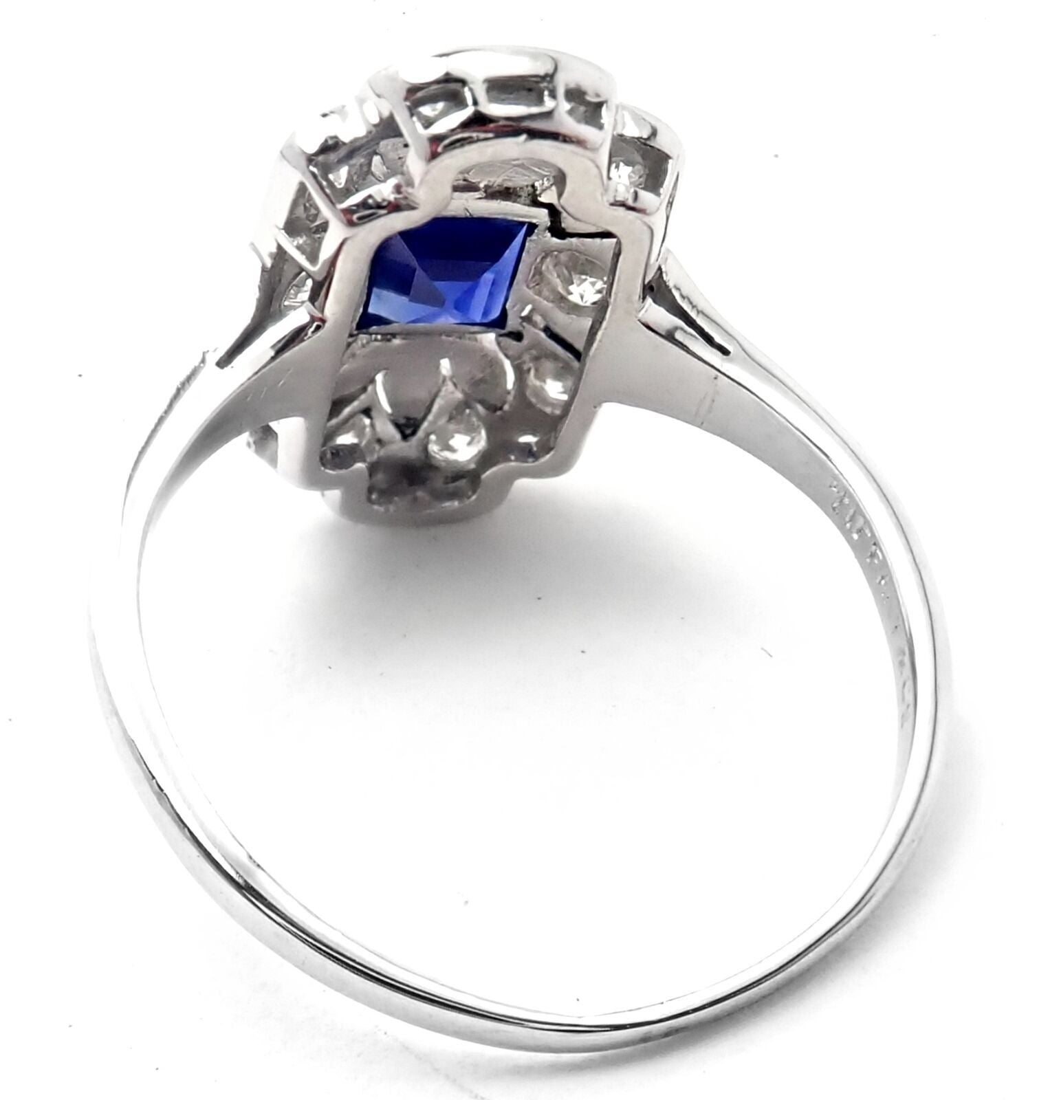 Vintage! Authentic Tiffany & Co Irid Platinum Diamond Sapphire Cocktail Ring | Fortrove