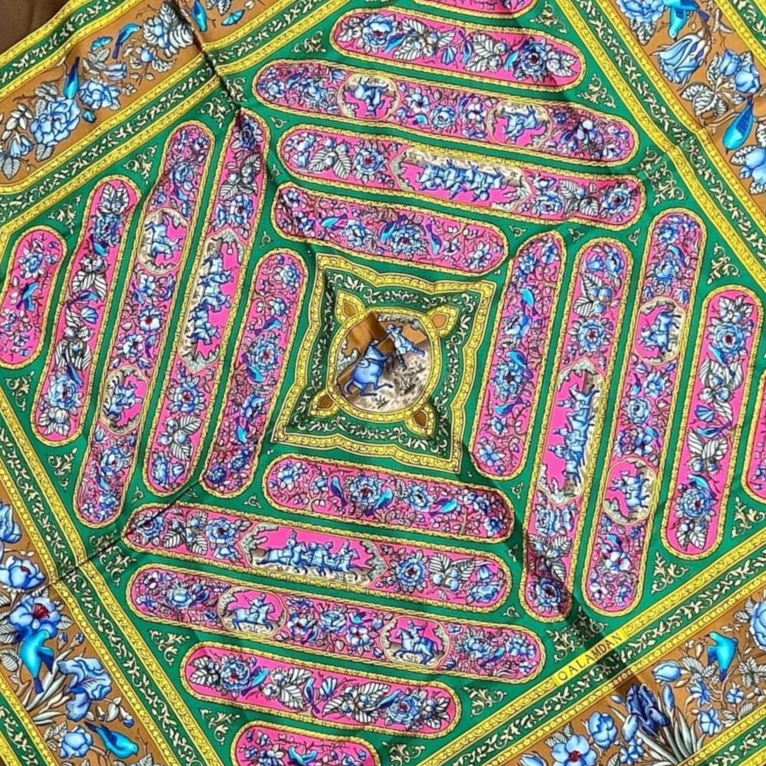 Authentic Hermes Qalamdan 90 cm Silk Scarf