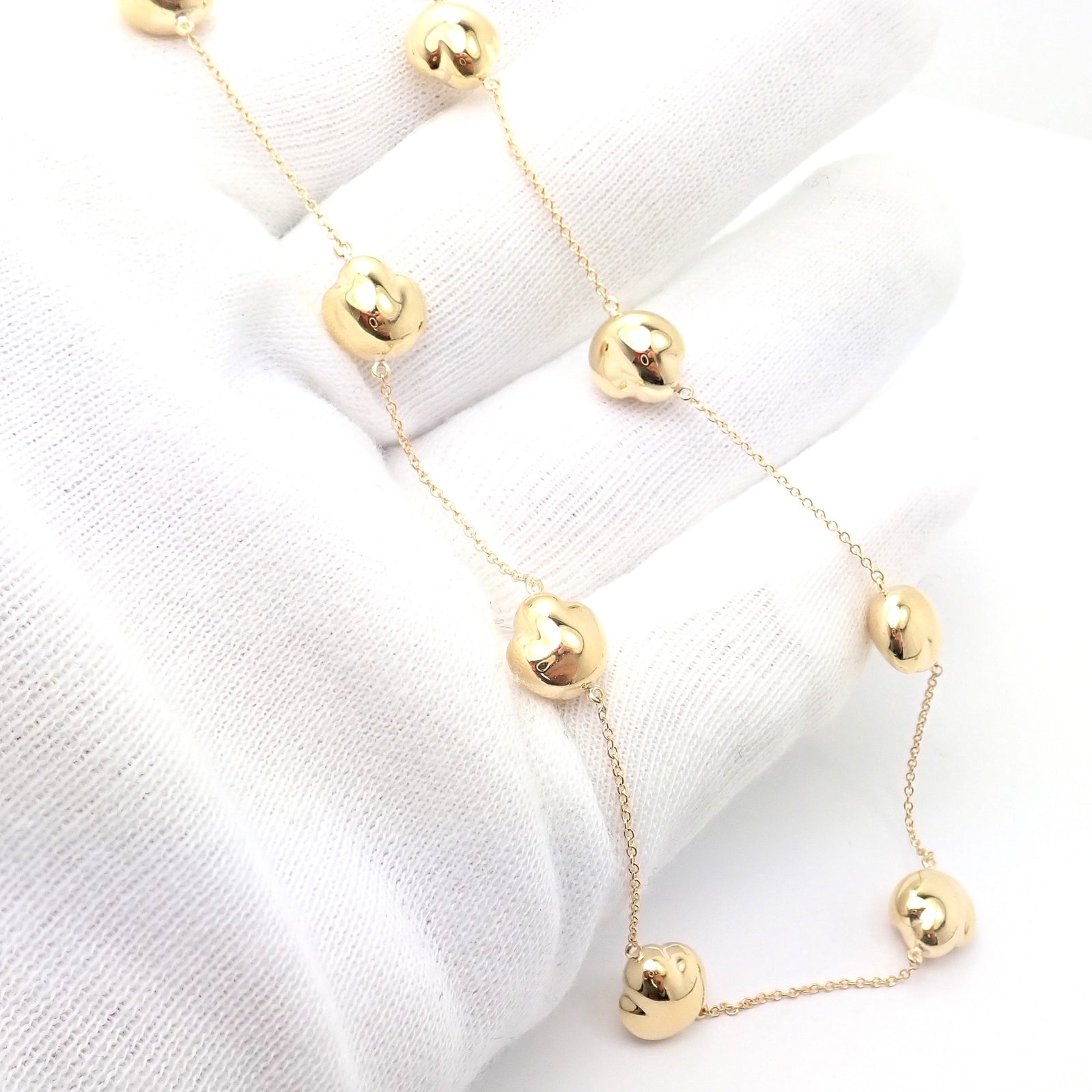 Tiffany & Co. Jewelry & Watches:Fine Jewelry:Necklaces & Pendants Authentic! Tiffany & Co Peretti 18k Yellow Gold Vintage Bean Necklace 14.5"