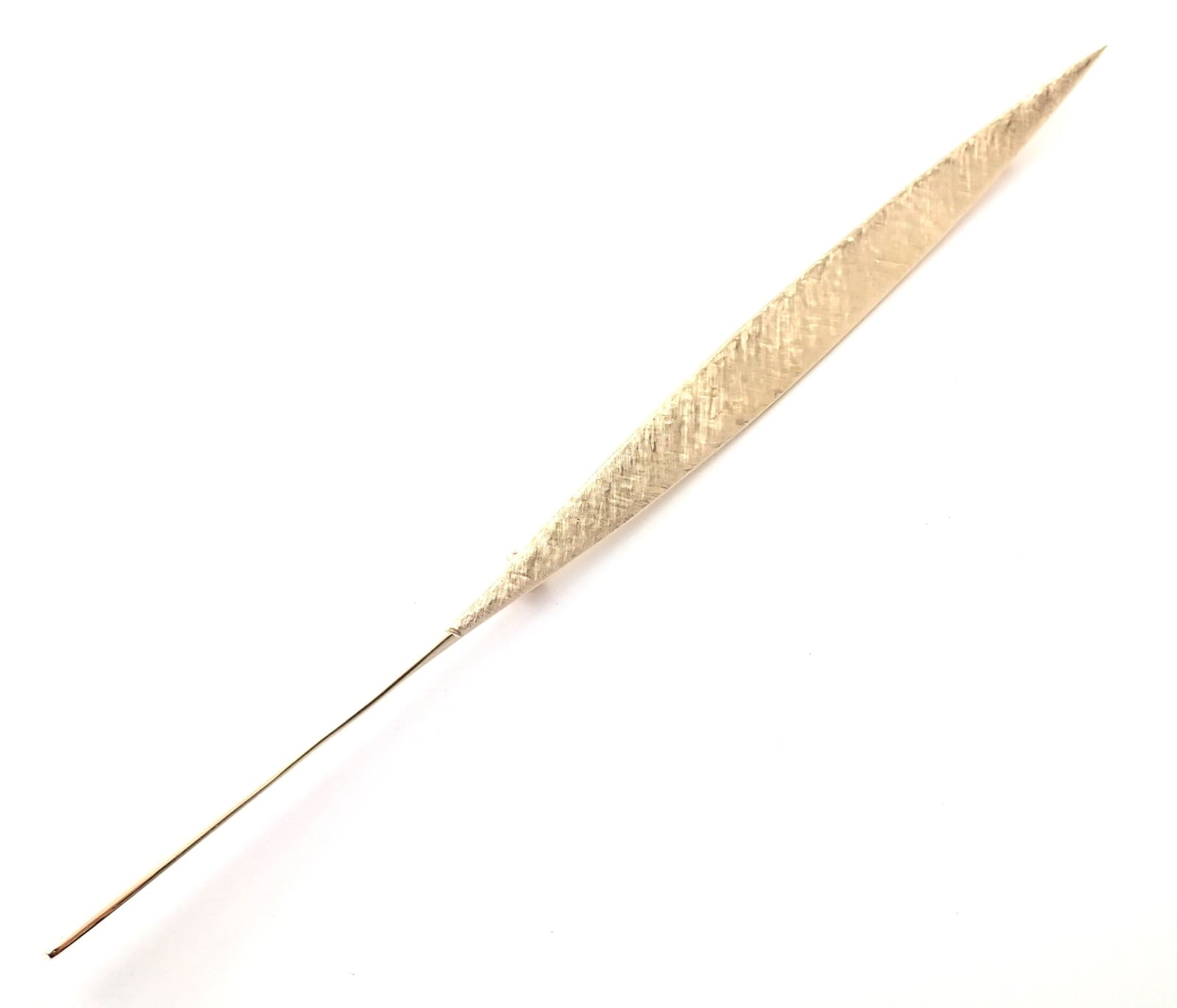 Rare! Vintage Authentic Cartier Dinh Van 18k Yellow Gold Long Quill Brooch Pin | Fortrove