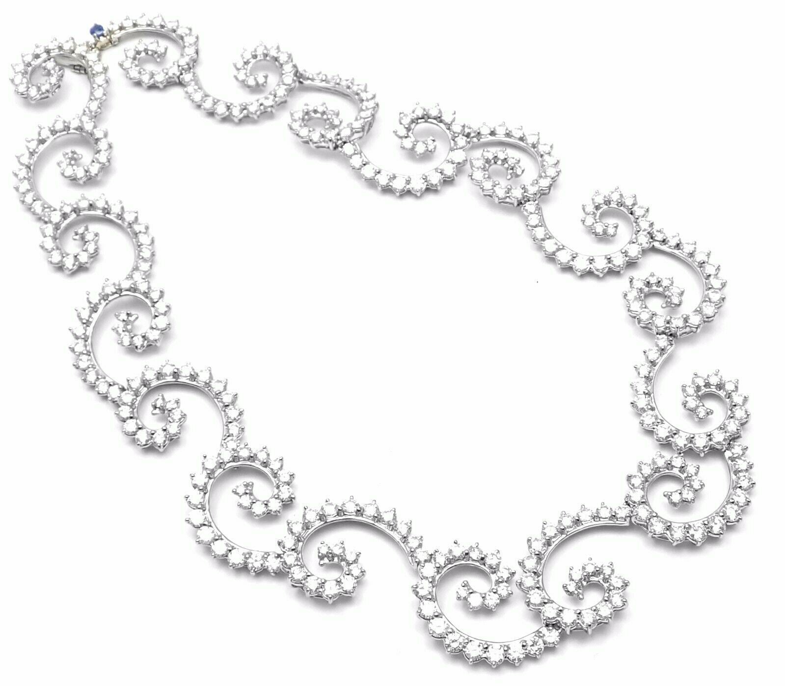 Rare! Authentic Angela Cummings Platinum 34ct Diamond Necklace 1995 | Fortrove