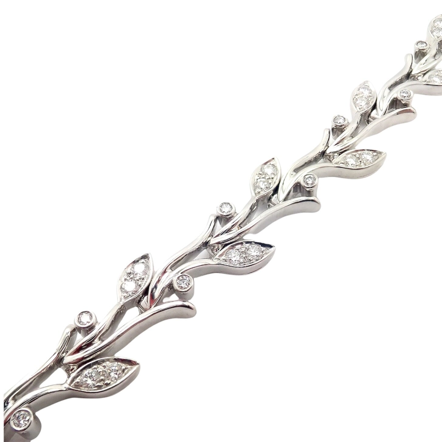 Authentic! Tiffany & Co Platinum Diamond Garland Bracelet | Fortrove