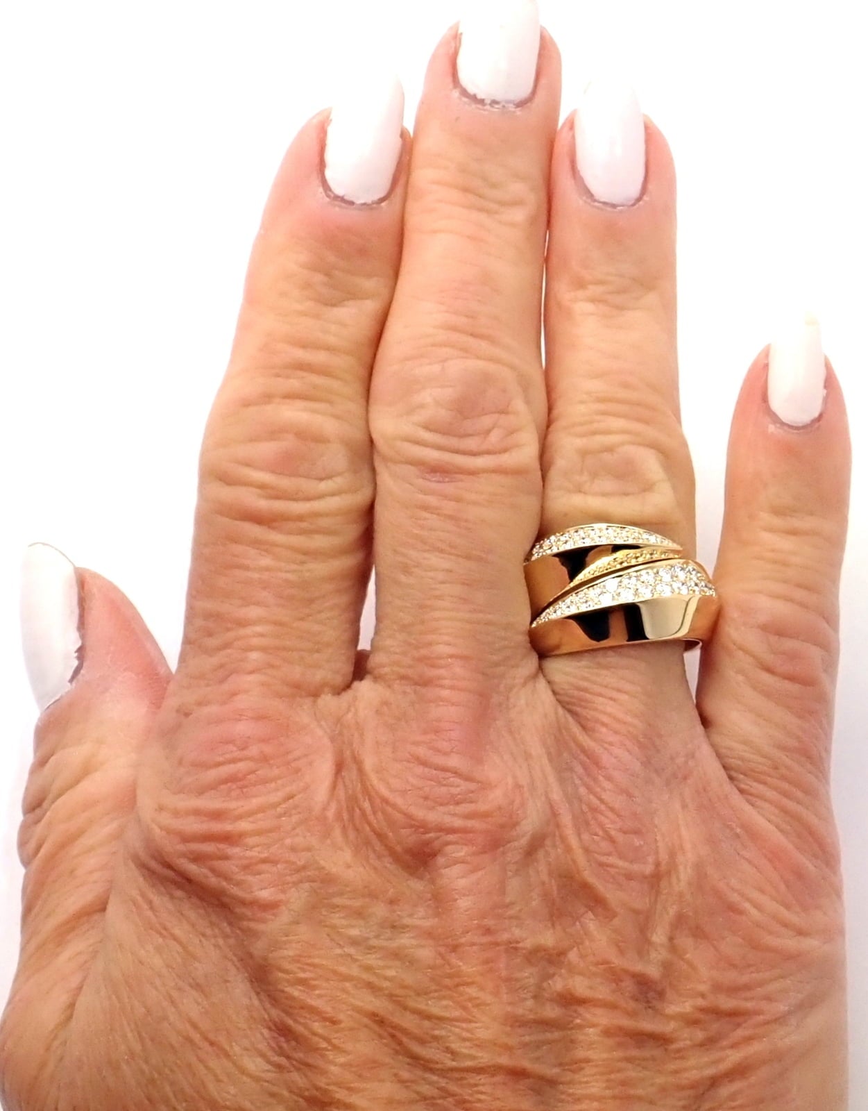 Cartier Jewelry & Watches:Fine Jewelry:Rings Authentic! Cartier Panthere Griffe 18k Yellow Gold 2.50ctw Diamond Band Ring
