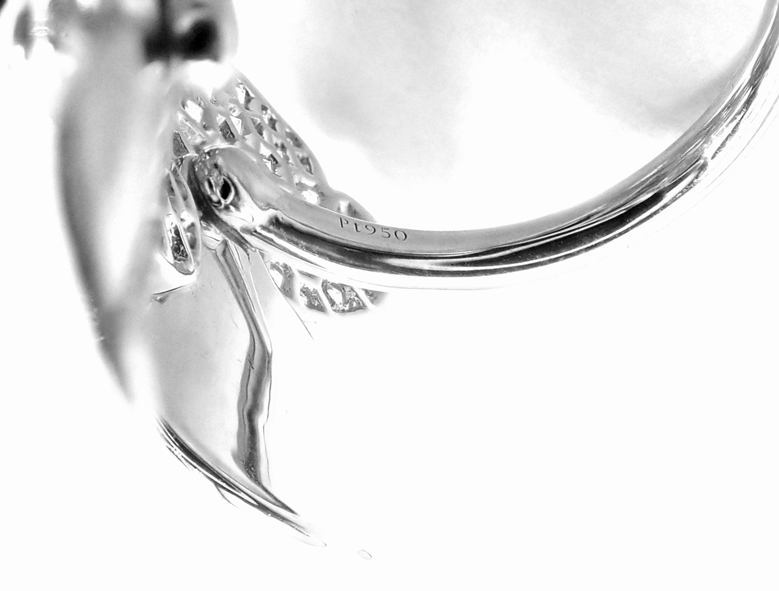 Authentic! Tiffany & Co Paper Flowers Platinum Diamond Large Ring | Fortrove