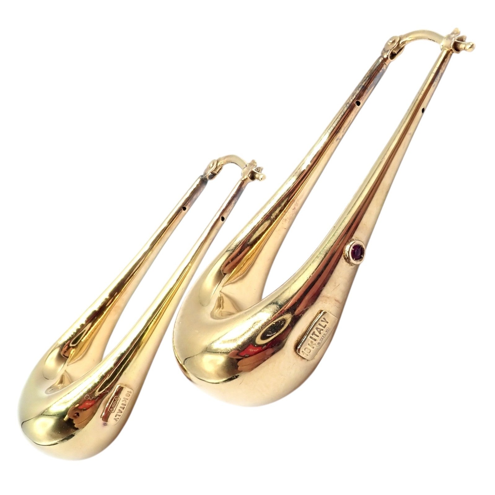 Roberto Coin Jewelry & Watches:Fine Jewelry:Earrings Authentic! Roberto Coin 18k Yellow Gold Long Dangle Drop Earrings