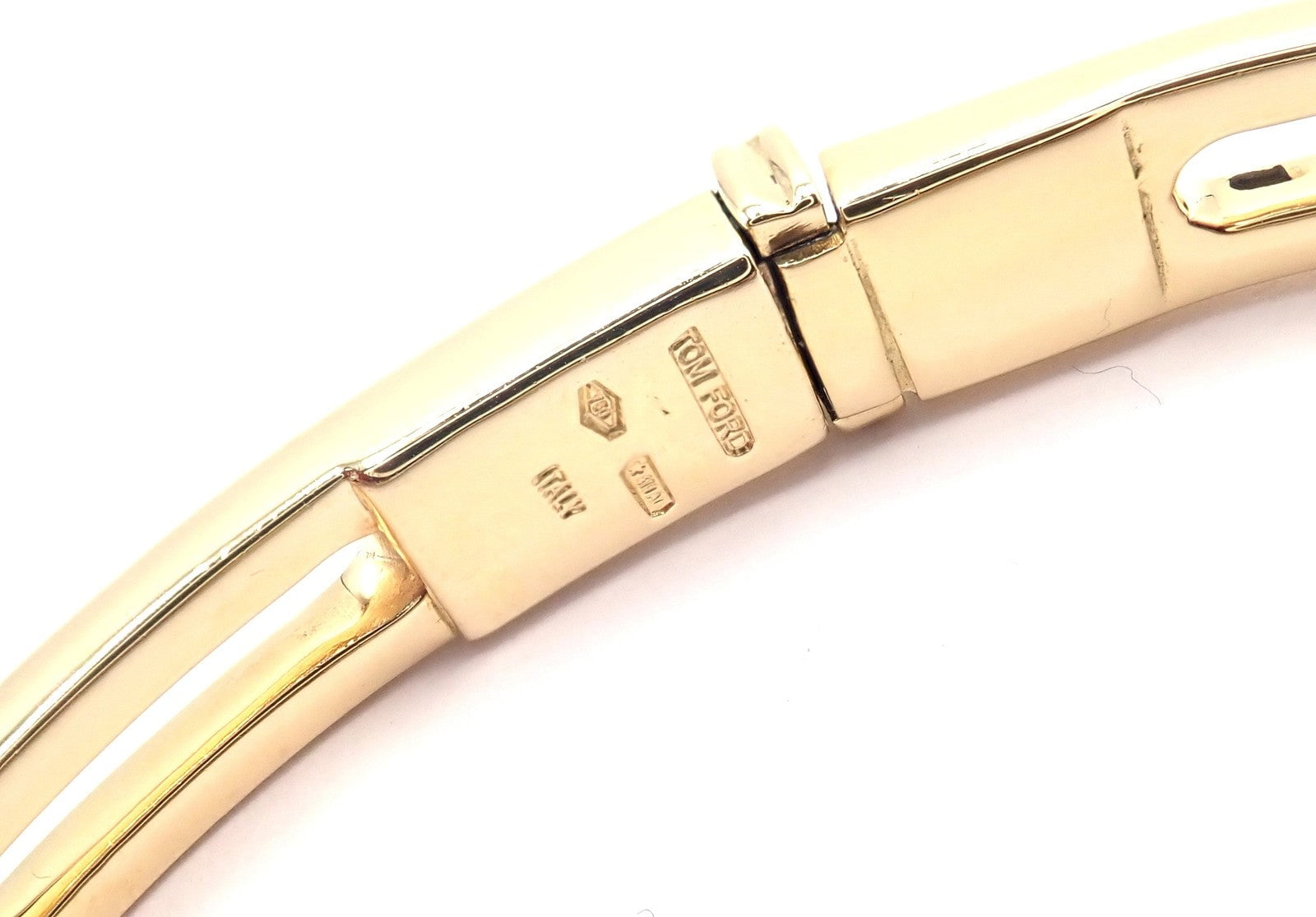 Rare! Authentic! Tom Ford 18k Yellow Gold Bangle Bracelet | Fortrove