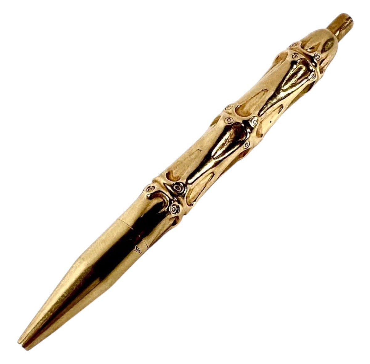 Vintage 1940's Louis Tamis Bamboo Pen 14K Solid Yellow Gold | Fortrove