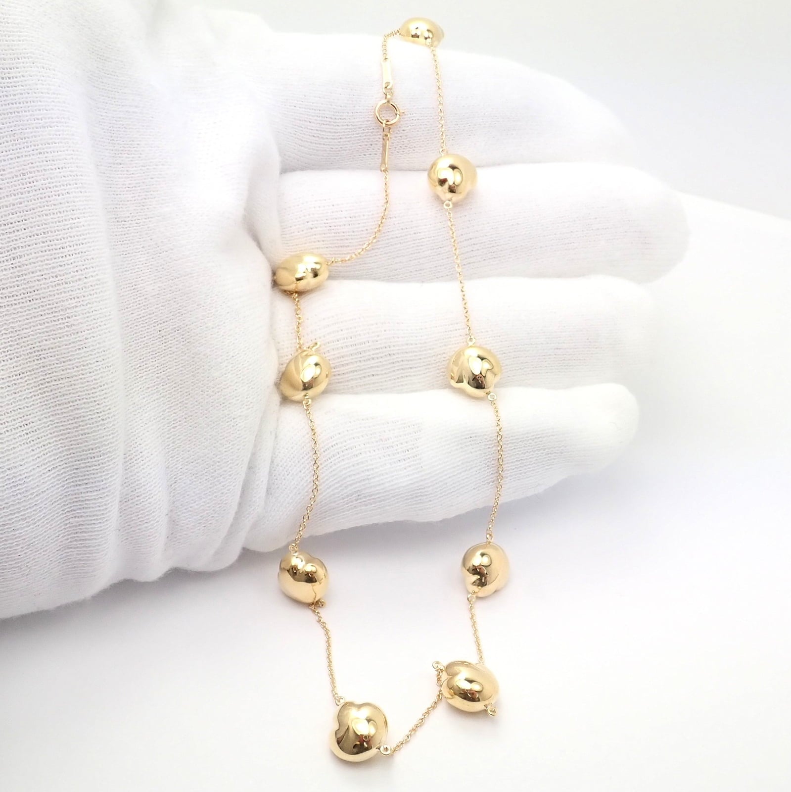 Tiffany & Co. Jewelry & Watches:Fine Jewelry:Necklaces & Pendants Authentic! Tiffany & Co Peretti 18k Yellow Gold Vintage Bean Necklace 14.5"