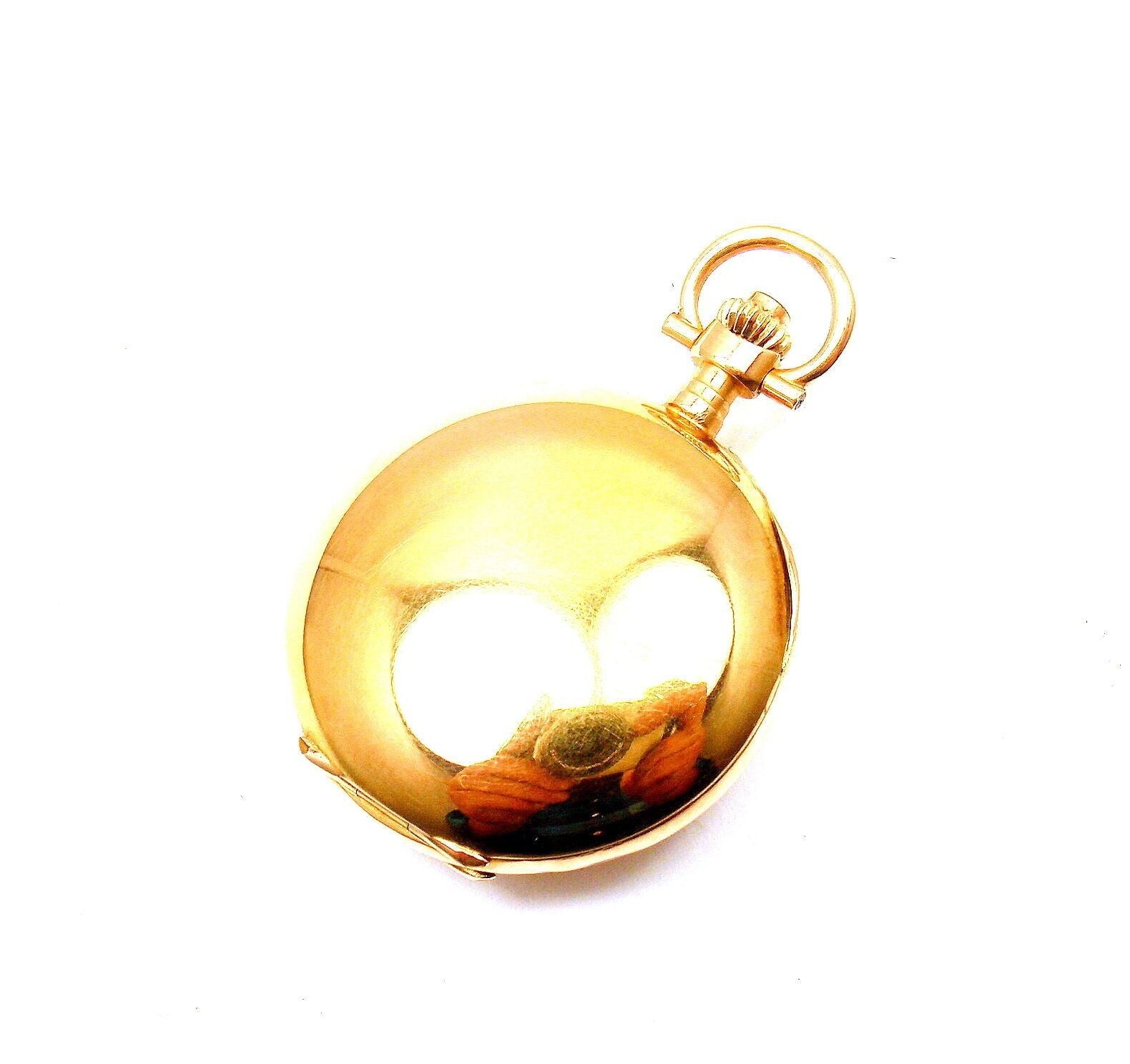 Estate Jewelry & Watches:Watches, Parts & Accessories:Watches:Pocket Watches Vintage! Swiss Yellow Gold Diamond Ladies Pocket Watch High Grade Movement