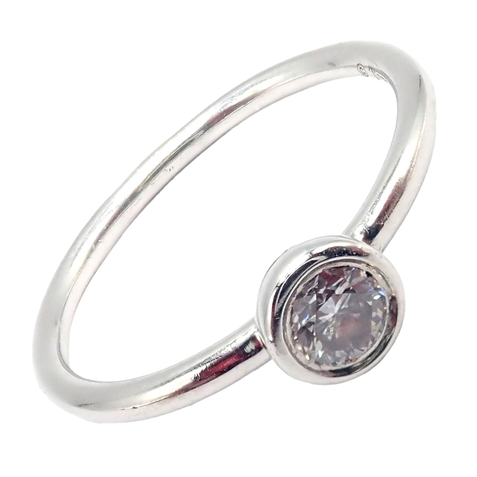 Tiffany & Co. Jewelry & Watches:Vintage & Antique Jewelry:Rings Tiffany & Co Platinum 0.12ct Diamond Engagement Stacking Ring sz 5.75