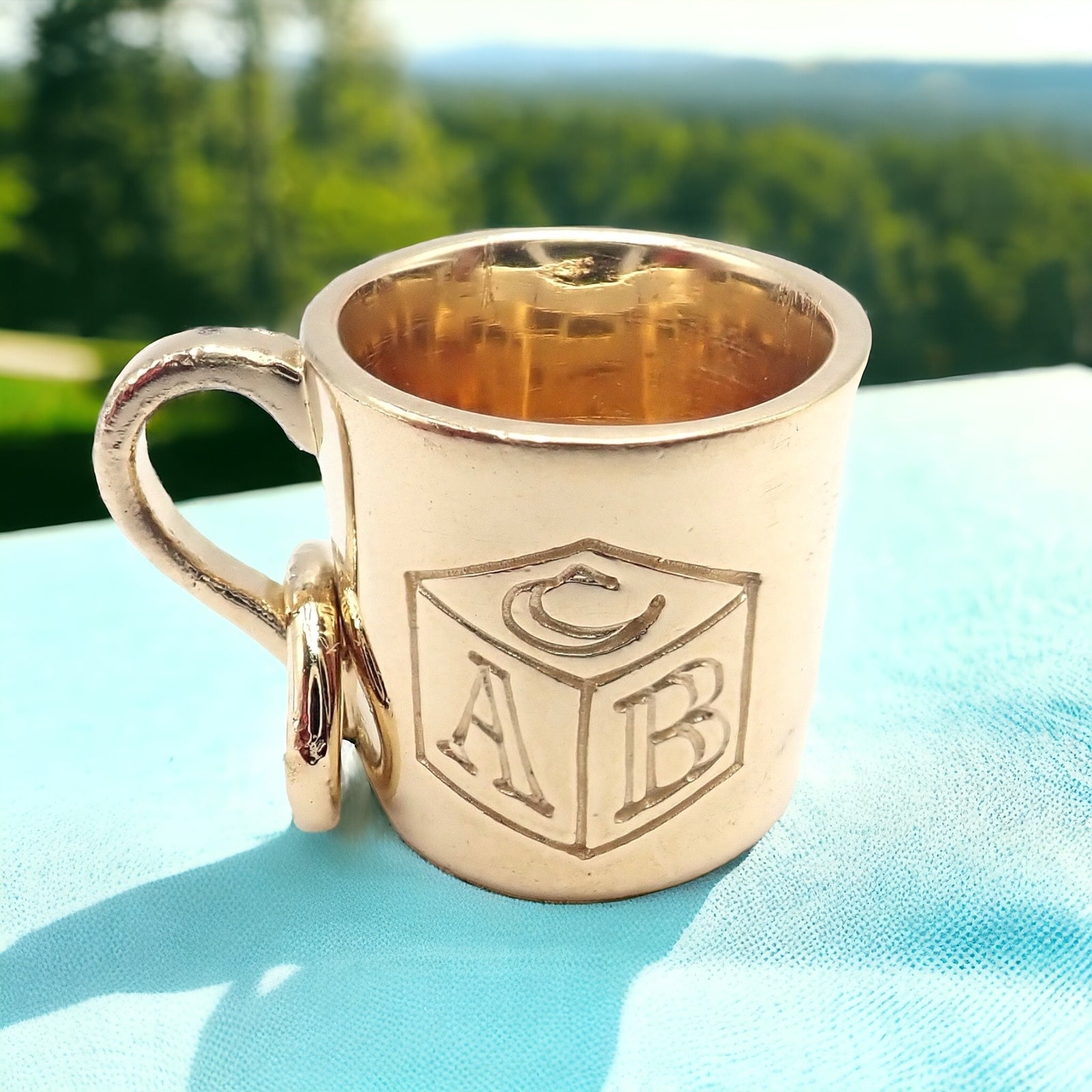 Tiffany & Co. Jewelry & Watches:Fine Jewelry:Necklaces & Pendants Rare Vintage Tiffany & Co. 18k Yellow Gold ABC Child Baby Cup Charm