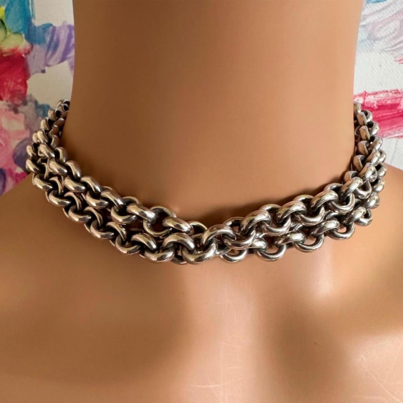 Tiffany & Co. Jewelry & Watches:Fine Jewelry:Necklaces & Pendants Authentic! Tiffany & Co Sterling Silver Circle Link Long 32" Chain Necklace