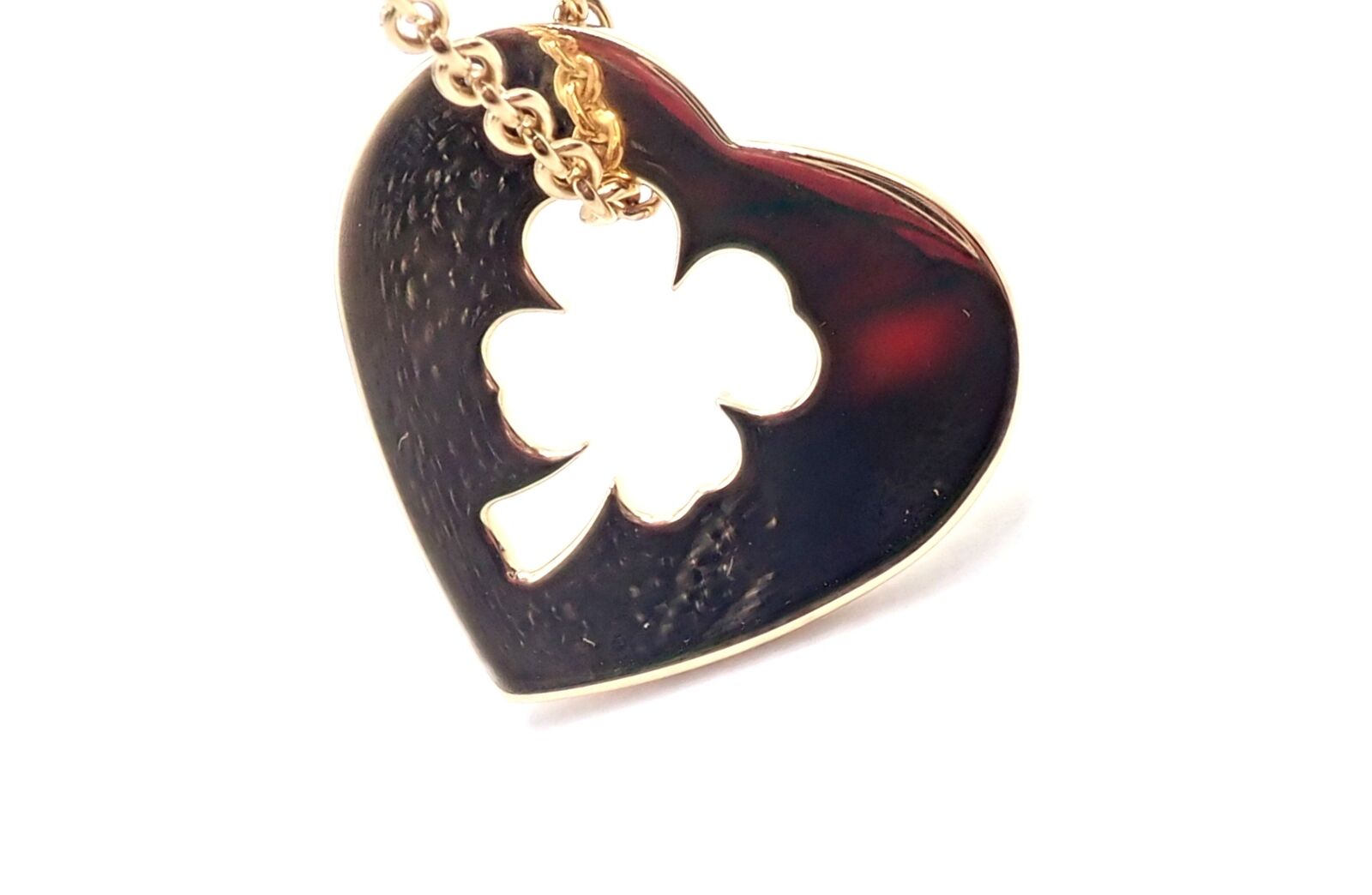 Chanel black clover necklace discount