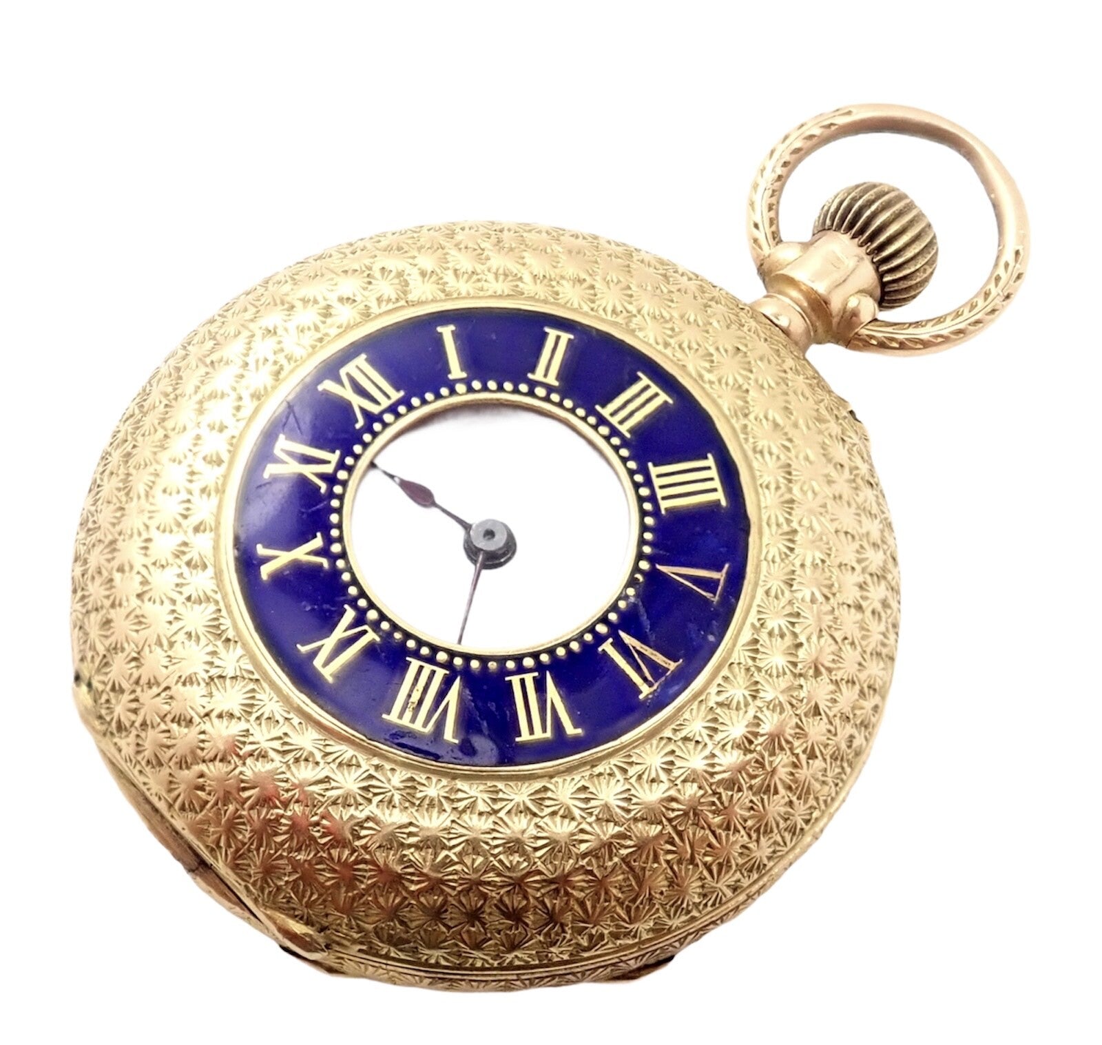 Estate Jewelry & Watches:Watches, Parts & Accessories:Watches:Pocket Watches Vintage! Swiss 14k Yellow Gold Ladies Pocket Watch 33mm High Grade Movement