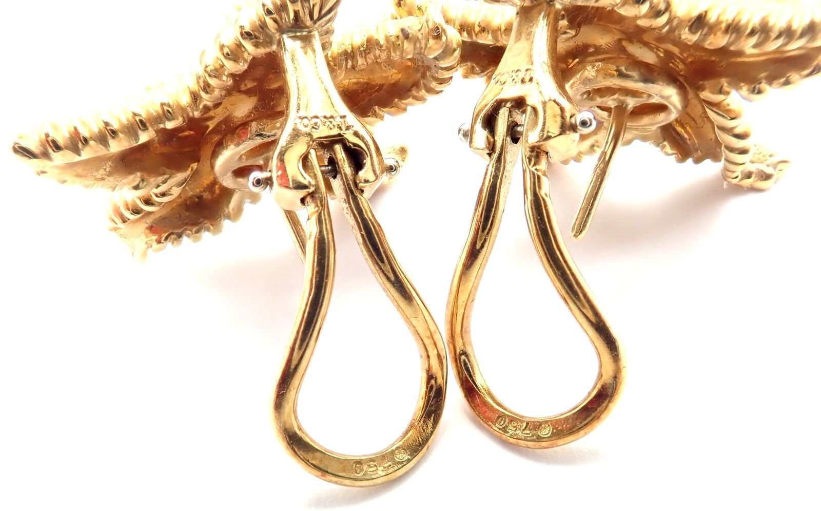 Tiffany & Co. Jewelry & Watches:Fine Jewelry:Earrings Authentic! Vintage Tiffany & Co Starfish 18k Yellow Gold Large Earrings