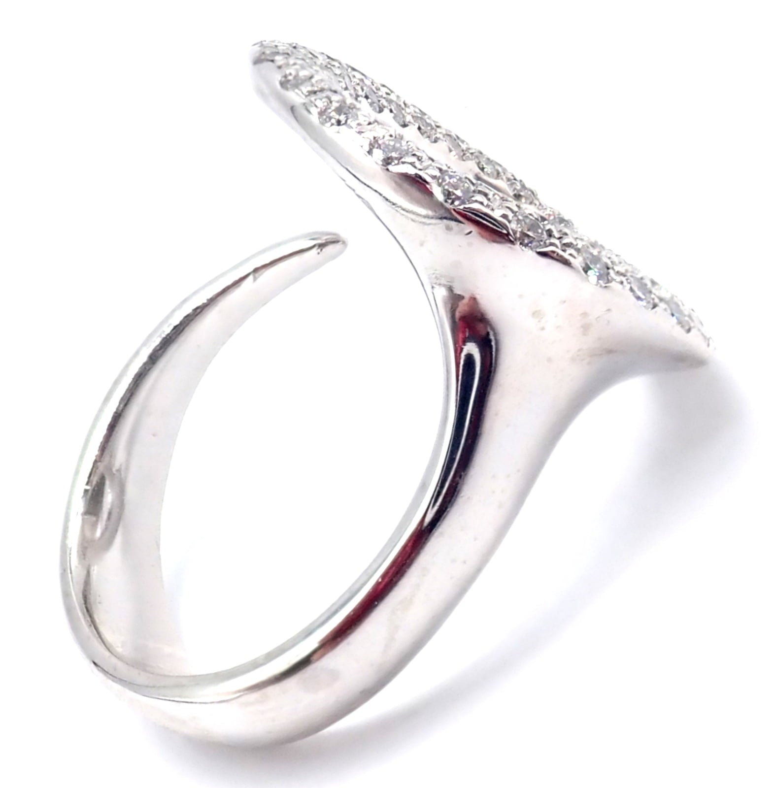 Elsa Peretti for Tiffany & Co. Jewelry & Watches:Fine Jewelry:Rings Authentic! Tiffany & Co Elsa Peretti Sevillana Platinum Diamond O Ring