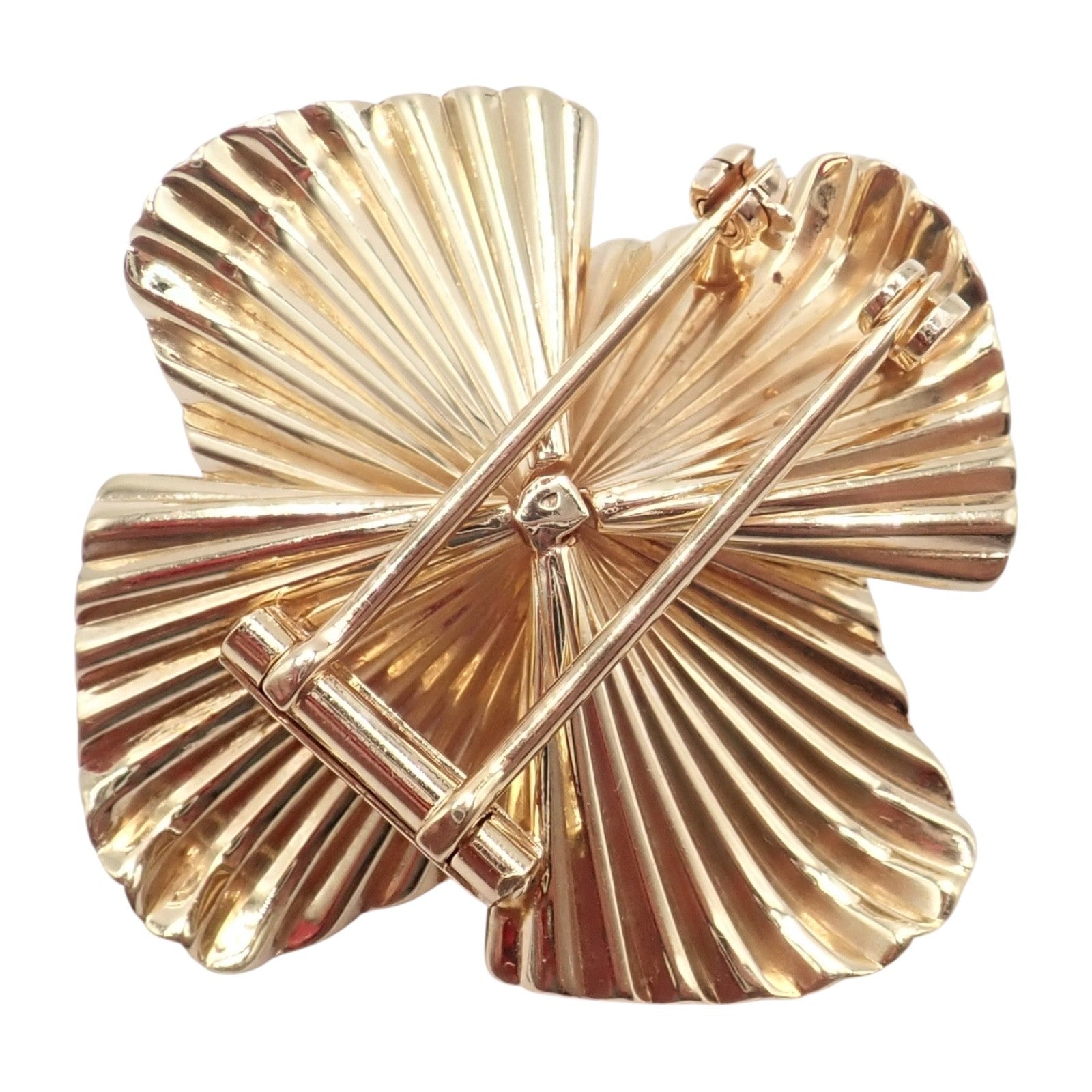 Authentic! Vintage Tiffany & Co. 14k Yellow Gold Flower Pin Brooch | Fortrove