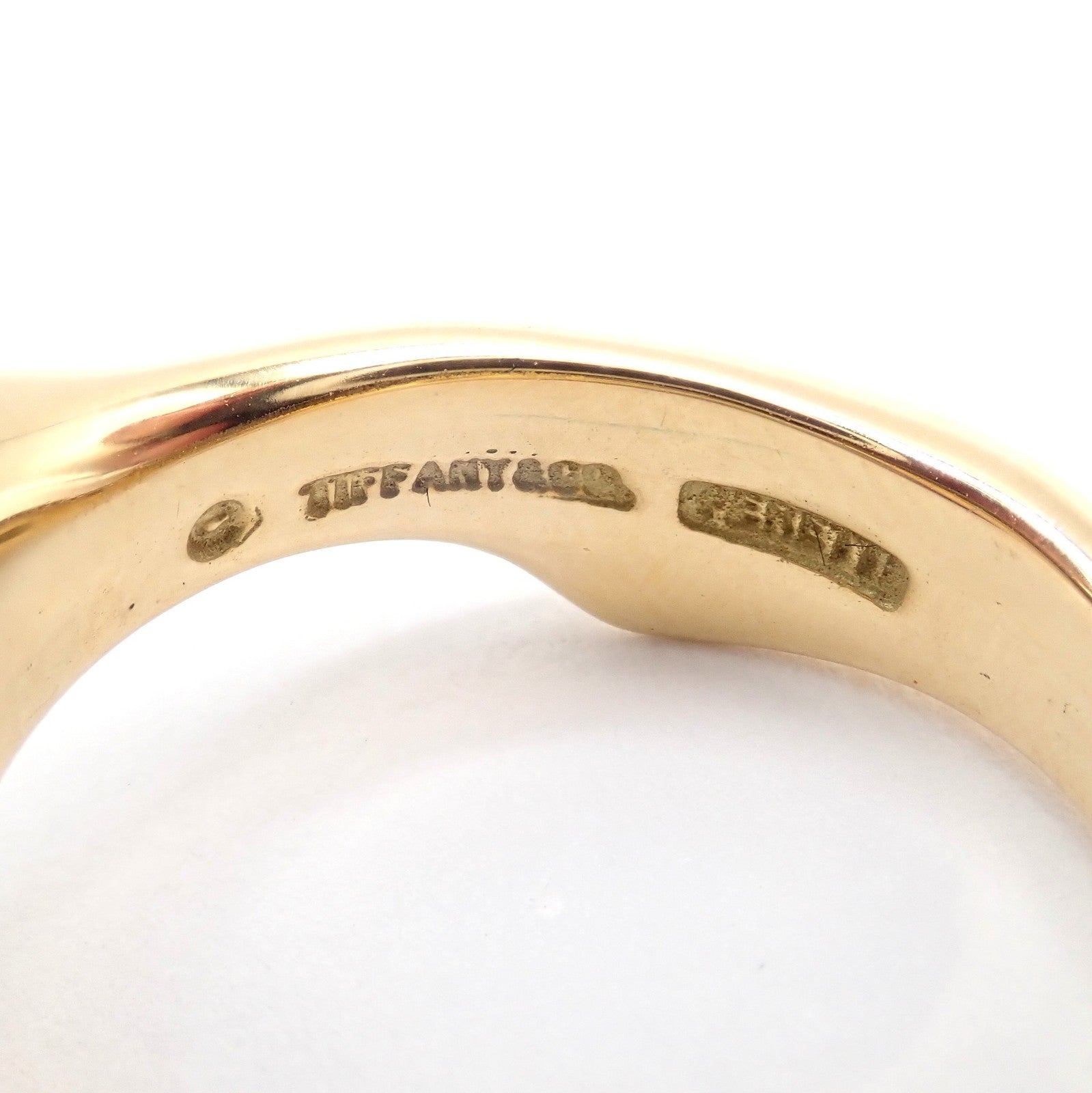 Authentic! Vintage Tiffany & Co. 18k Yellow Gold Peretti Calla Lily Ri