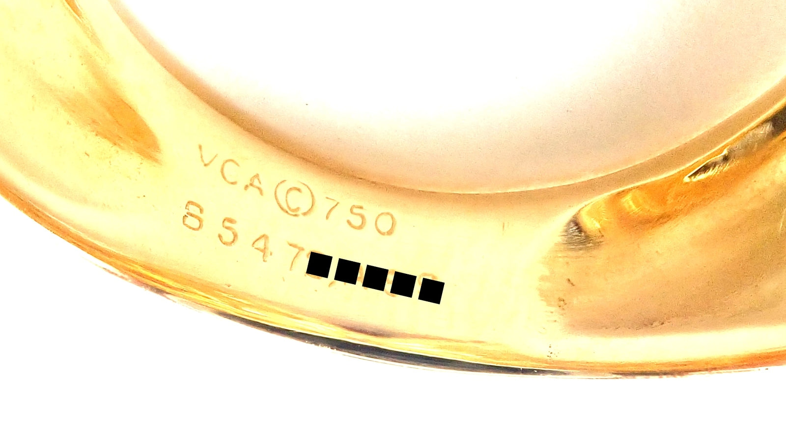 Rare! Authentic Van Cleef & Arpels 18k Yellow Gold Diamond Bow Design Band Ring | Fortrove