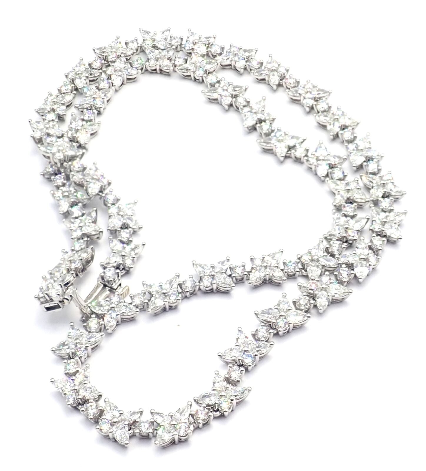 Tiffany & Co. Jewelry & Watches:Fine Jewelry:Necklaces & Pendants Authentic! Tiffany & Co Victoria Platinum 15.83ct Diamond Mixed Cluster Necklace