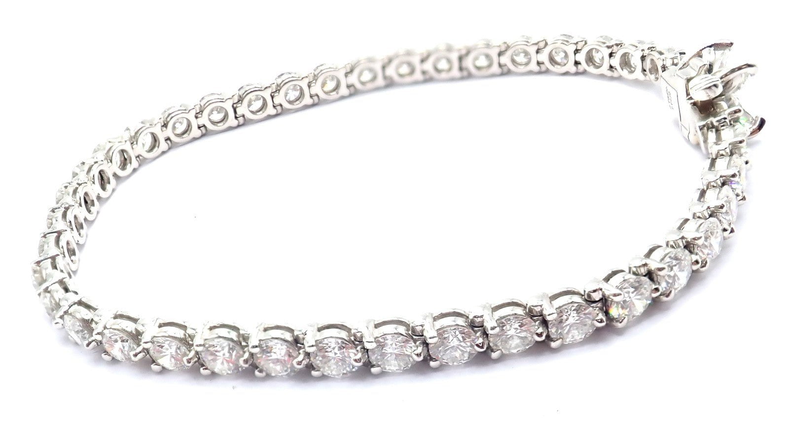 Tiffany & Co. Jewelry & Watches:Fine Jewelry:Bracelets & Charms Authentic! Tiffany & Co Victoria Platinum 6.53ct Diamond Line Tennis Bracelet