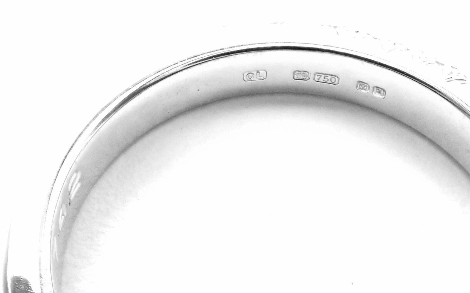 Authentic! Chanel 18k White Gold Diamond Band Ring | Fortrove