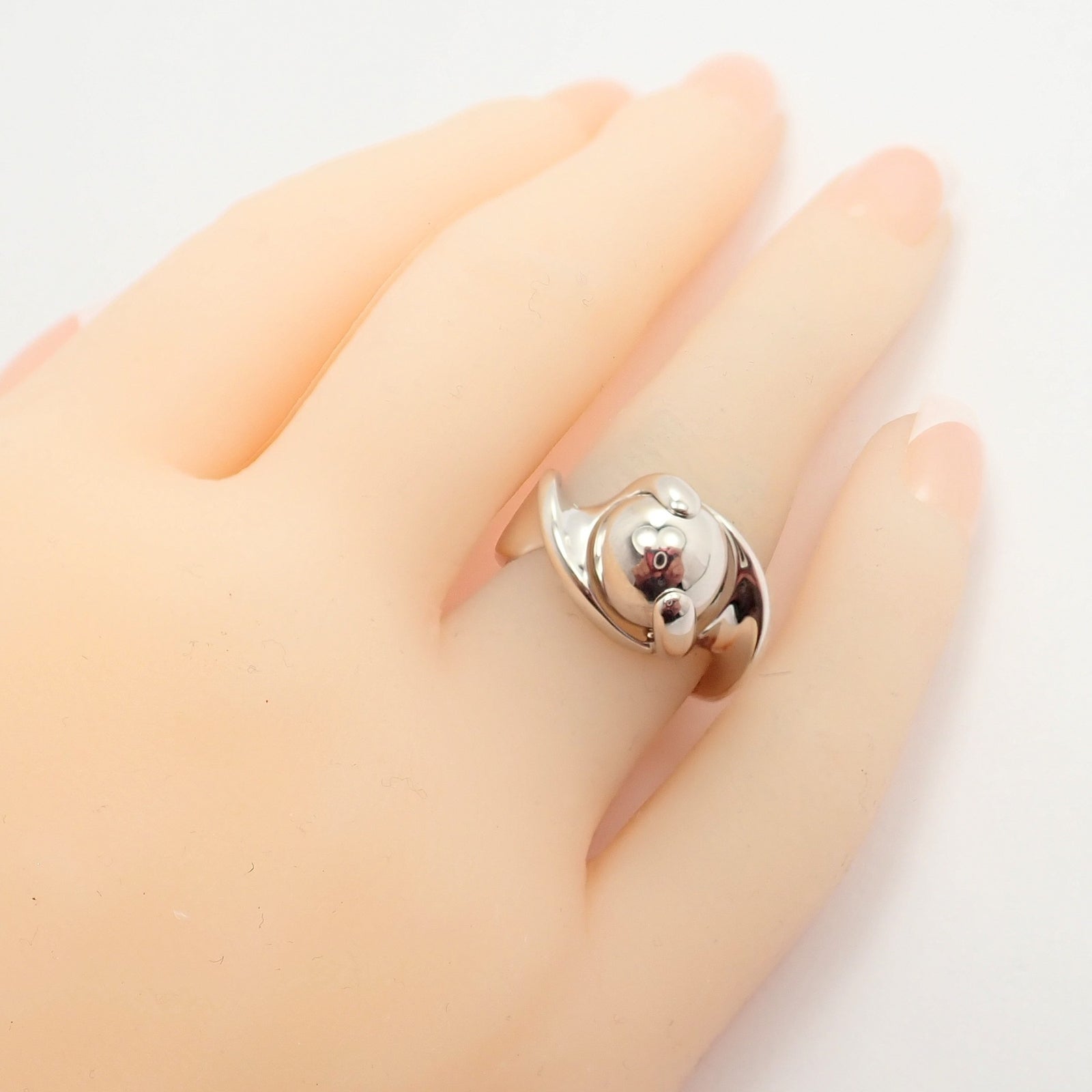 Marina B Jewelry & Watches:Fine Jewelry:Rings Authentic! Marina B 18k White Gold Rolling Ball Globe Ring Sz 7