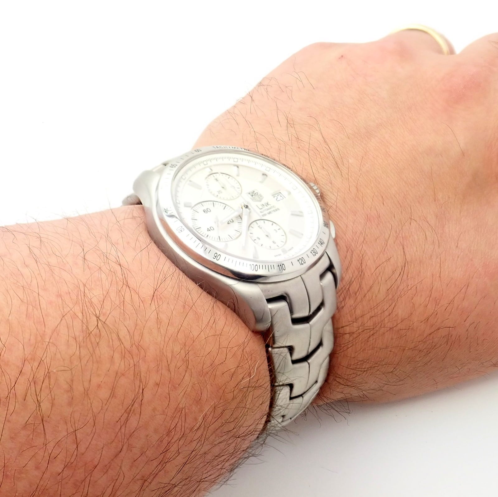 Tag Heuer Jewelry & Watches:Watches, Parts & Accessories:Watches:Wristwatches Authentic Tag Heuer Link Automatic Calibre 16 CJF2111-0 Exhibition Mens Watch