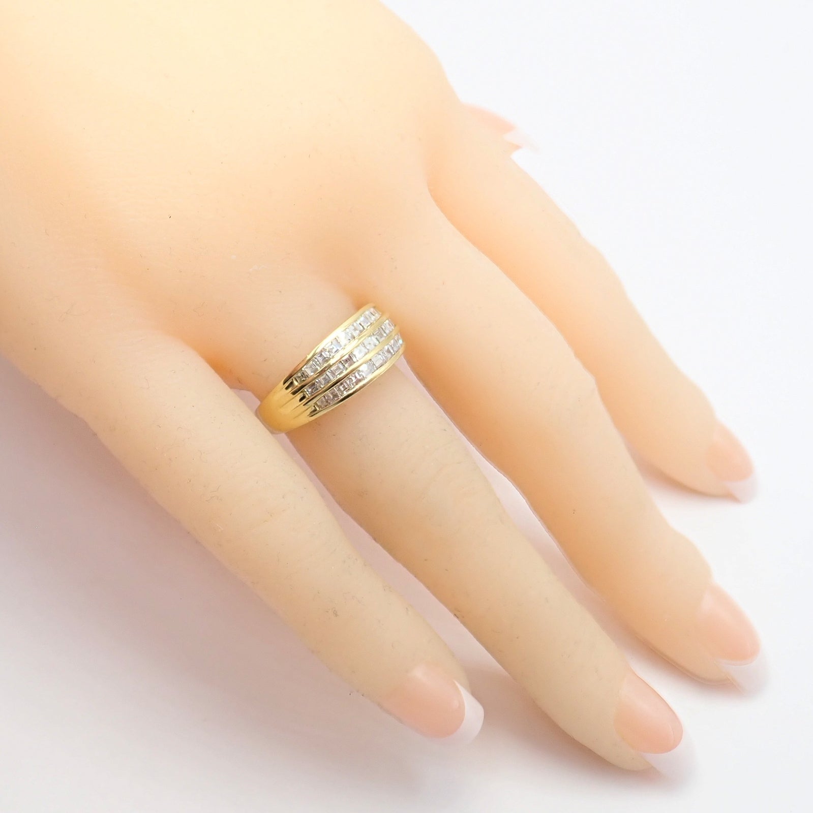 Authentic! Julius Cohen 18k Yellow Gold Diamond 1.30ct Band Ring | Fortrove