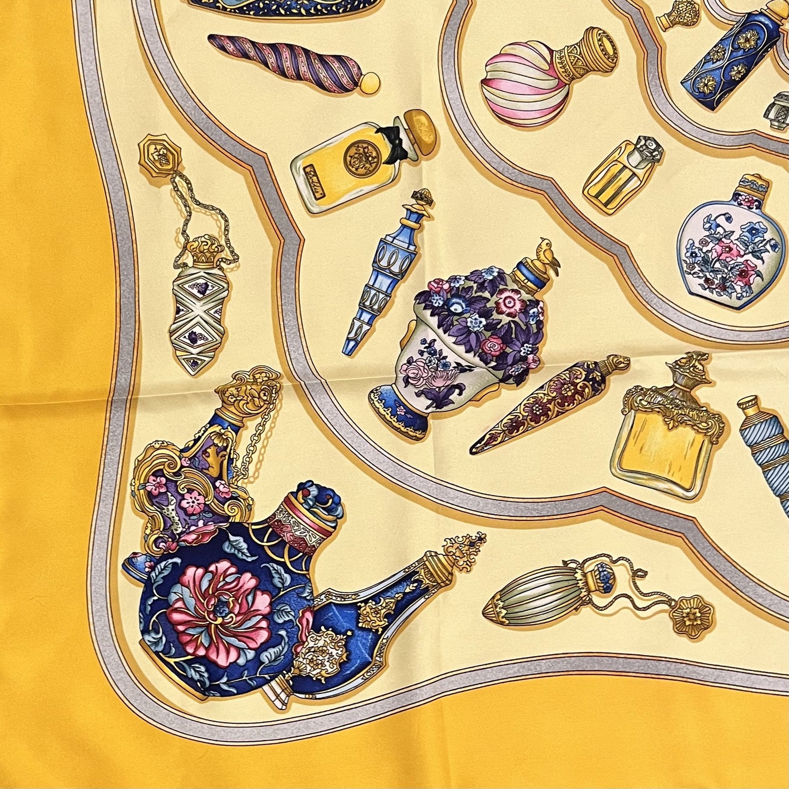 Hermes Clothing, Shoes & Accessories:Women:Women's Accessories:Scarves & Wraps Authentic RARE! HERMES Qu'importe le Flacon Silk Scarf