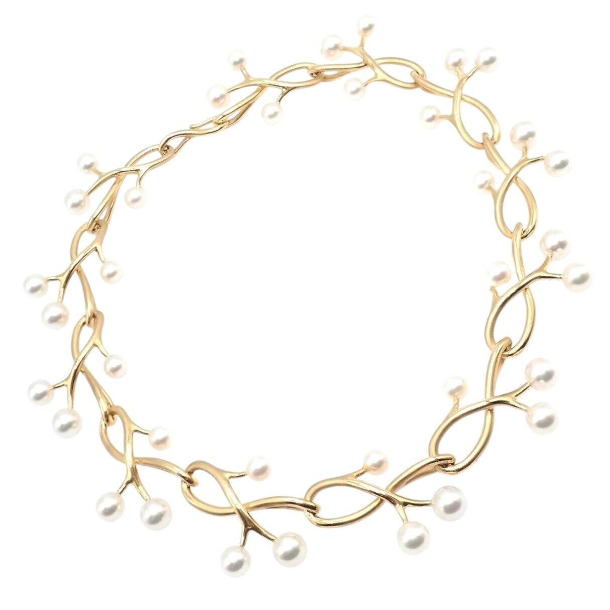 Angela Cummings for Assael Jewelry & Watches:Fine Jewelry:Necklaces & Pendants Authentic! Angela Cummings & Assael Thorn Sprig 18k Yellow Gold Pearl Necklace