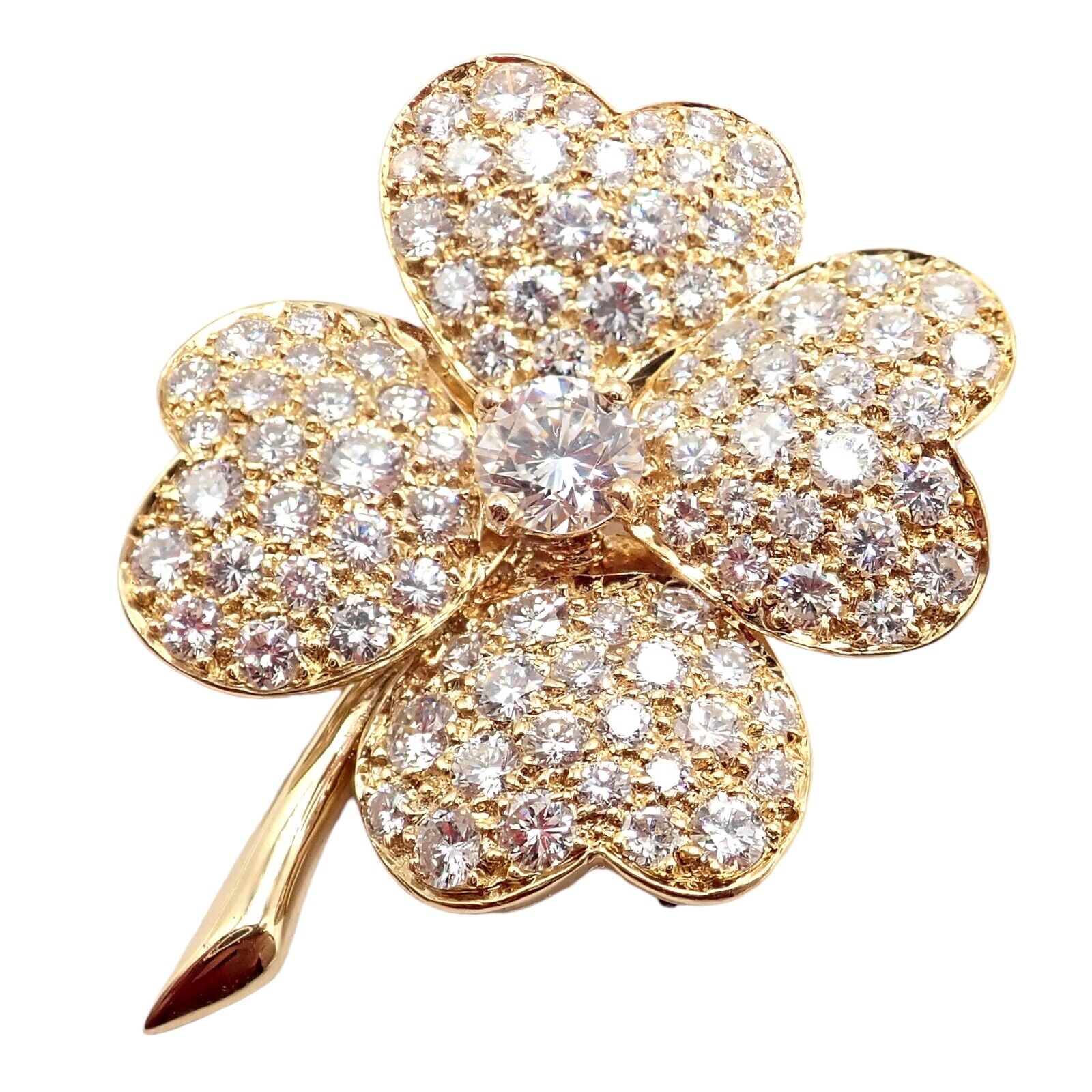 Van Cleef & Arpels Jewelry & Watches:Fine Jewelry:Brooches & Pins Vintage! Van Cleef & Arpels Cosmos 18k Yellow Gold Diamond Brooch Pendant