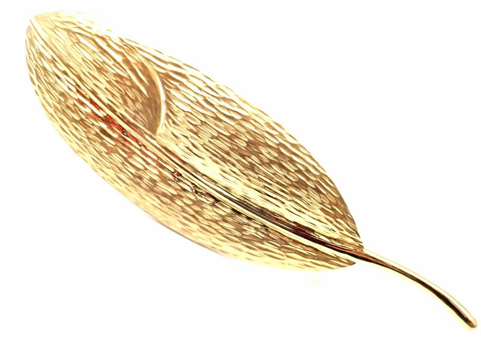Angela Cummings for Tiffany & Co. Jewelry & Watches:Fine Jewelry:Brooches & Pins Authentic! Tiffany & Co Angela Cummings 18k Yellow Gold Leaf Pin Brooch