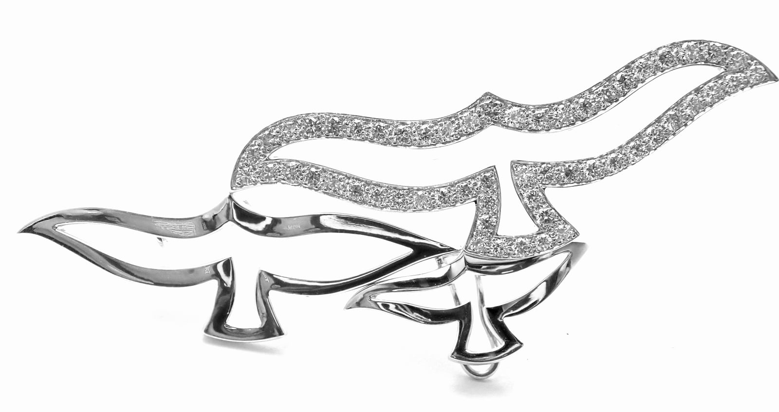 Cartier Jewelry & Watches:Fine Jewelry:Brooches & Pins Rare! Authentic Cartier Bird 18k White Gold Diamond Pendant Pin Brooch