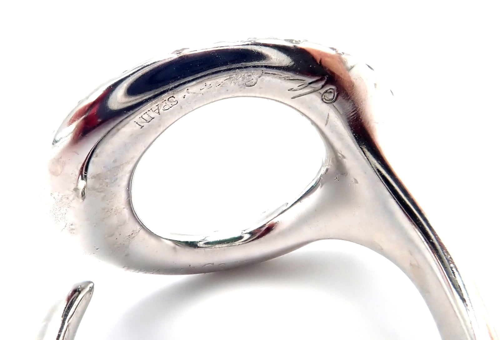 Elsa Peretti for Tiffany & Co. Jewelry & Watches:Fine Jewelry:Rings Authentic! Tiffany & Co Elsa Peretti Sevillana Platinum Diamond O Ring