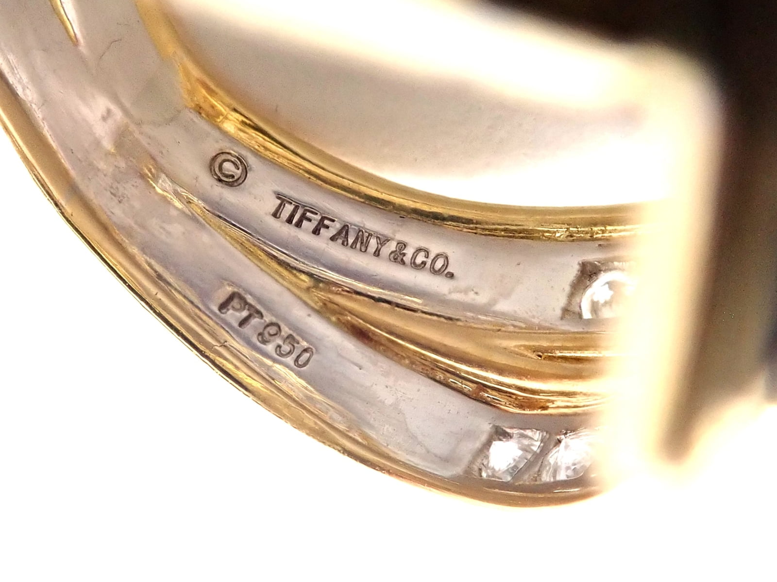 Tiffany & Co. Jewelry & Watches:Fine Jewelry:Rings Rare! Authentic Tiffany & Co Platinum Diamond Ribbon Box Ring