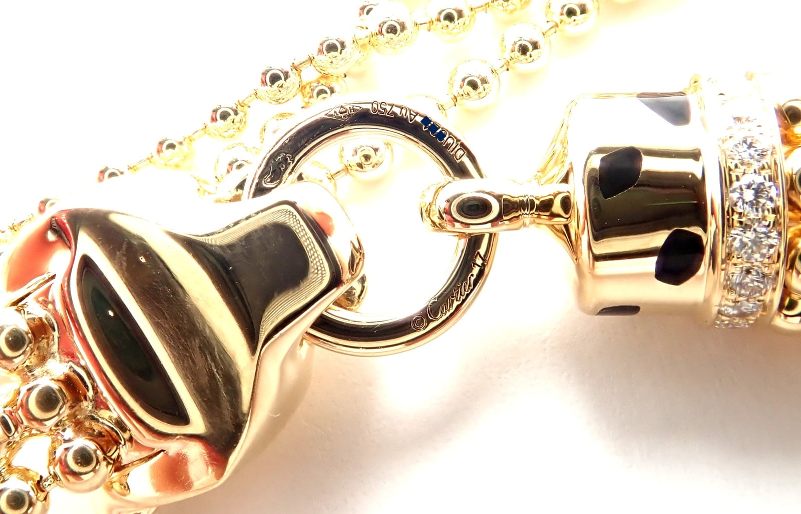Cartier Jewelry & Watches:Fine Jewelry:Bracelets & Charms Authentic Panthere De Cartier Panther 18k Yellow Gold Diamond Tsavorite Bracelet