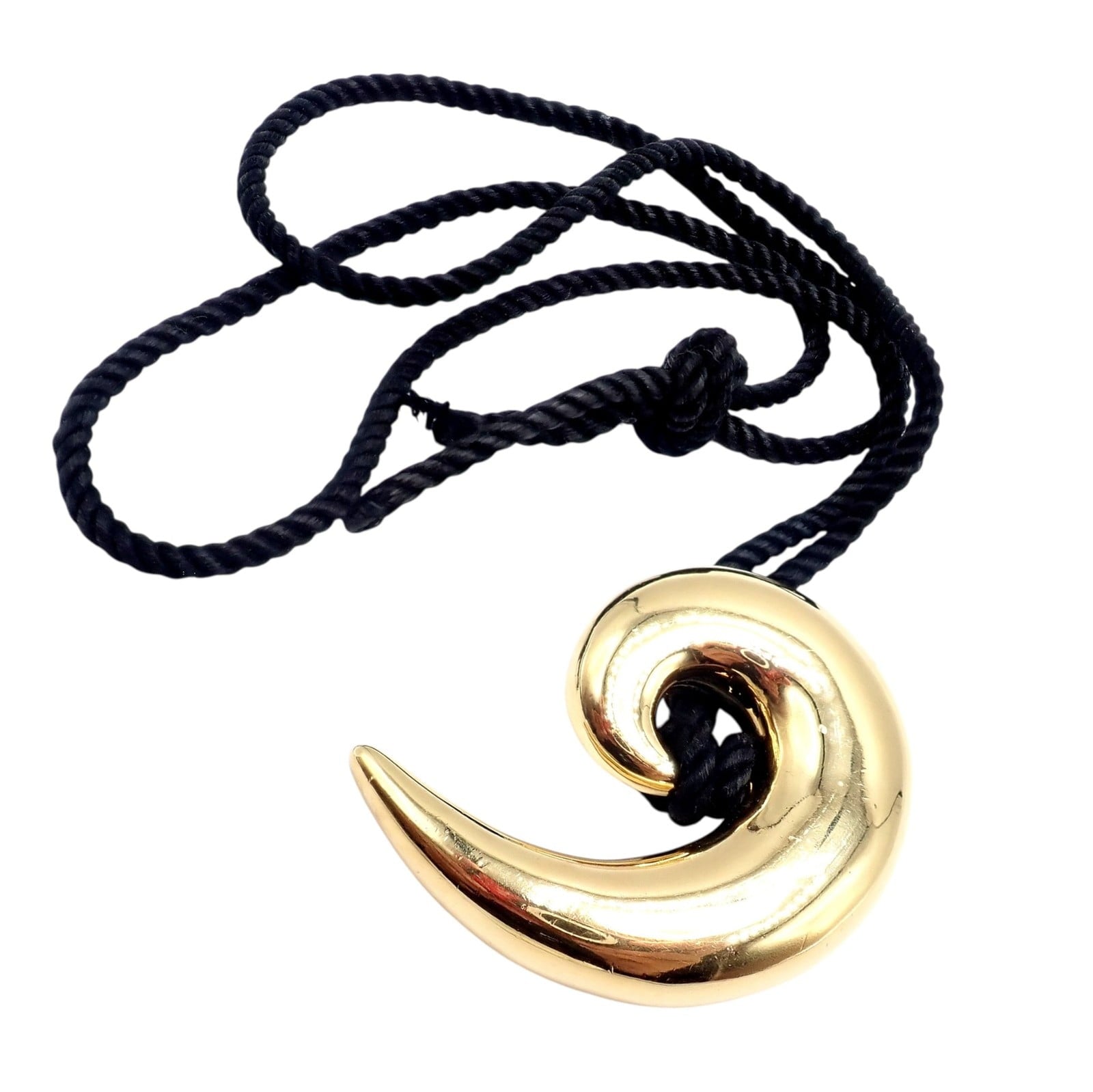 Tiffany & Co. Jewelry & Watches:Fine Jewelry:Necklaces & Pendants Vintage! Tiffany & Co 18k Yellow Gold Cummings Large Spiral Nautilus Necklace