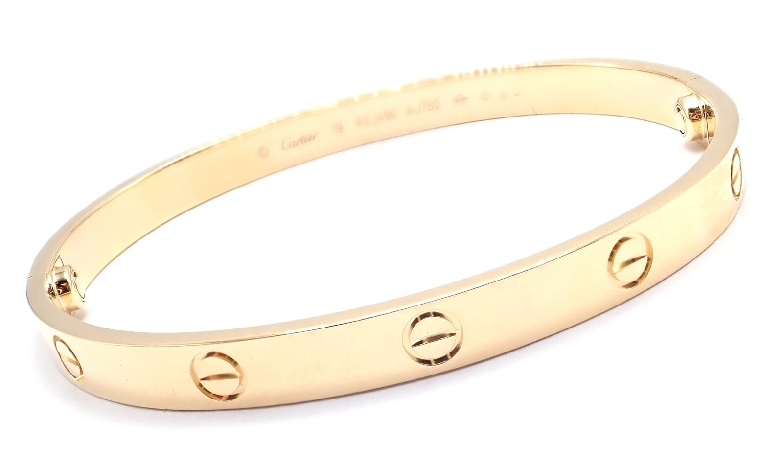 Cartier Jewelry & Watches:Fine Jewelry:Bracelets & Charms Authentic! Cartier 18k Yellow Gold Love Bangle Bracelet Size 19 Paper