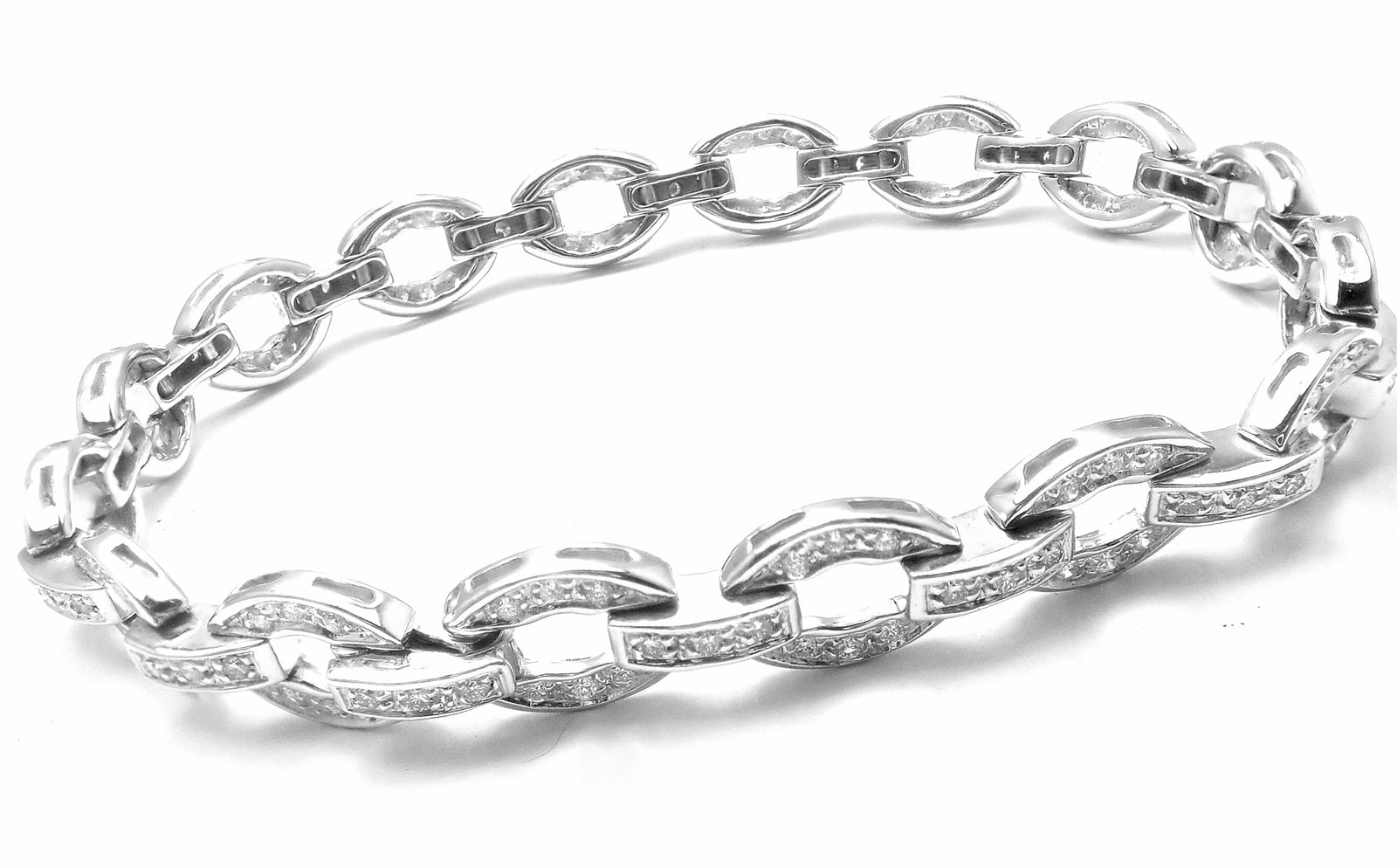 Damiani Jewelry & Watches:Fine Jewelry:Bracelets & Charms Authentic! Damiani 18k White Gold Diamond Link Tennis Bracelet