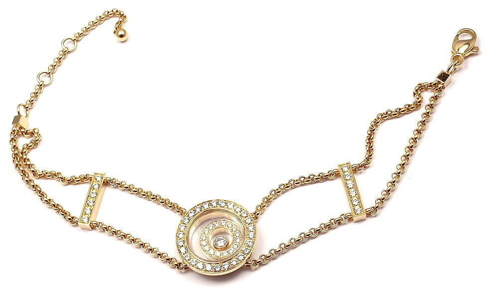 Rare! Authentic Chopard Happy Spirit Diamond Chain Bracelet Retail $13,200 | Fortrove